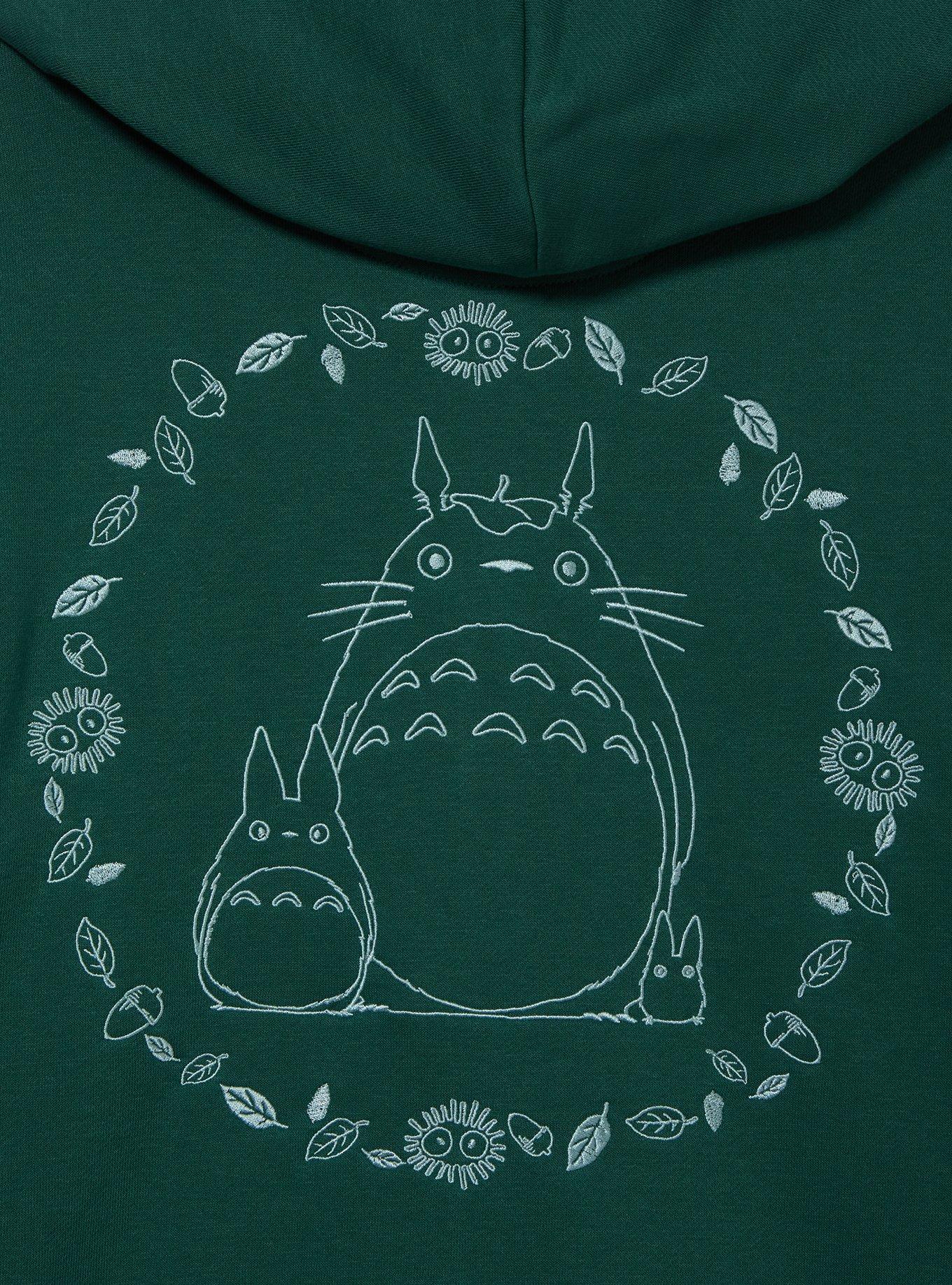 Studio Ghibli&reg; My Neighbor Totoro Embroidered Soot Sprites Women's Zippered Hoodie - BoxLunch Exclusive, FOREST, alternate