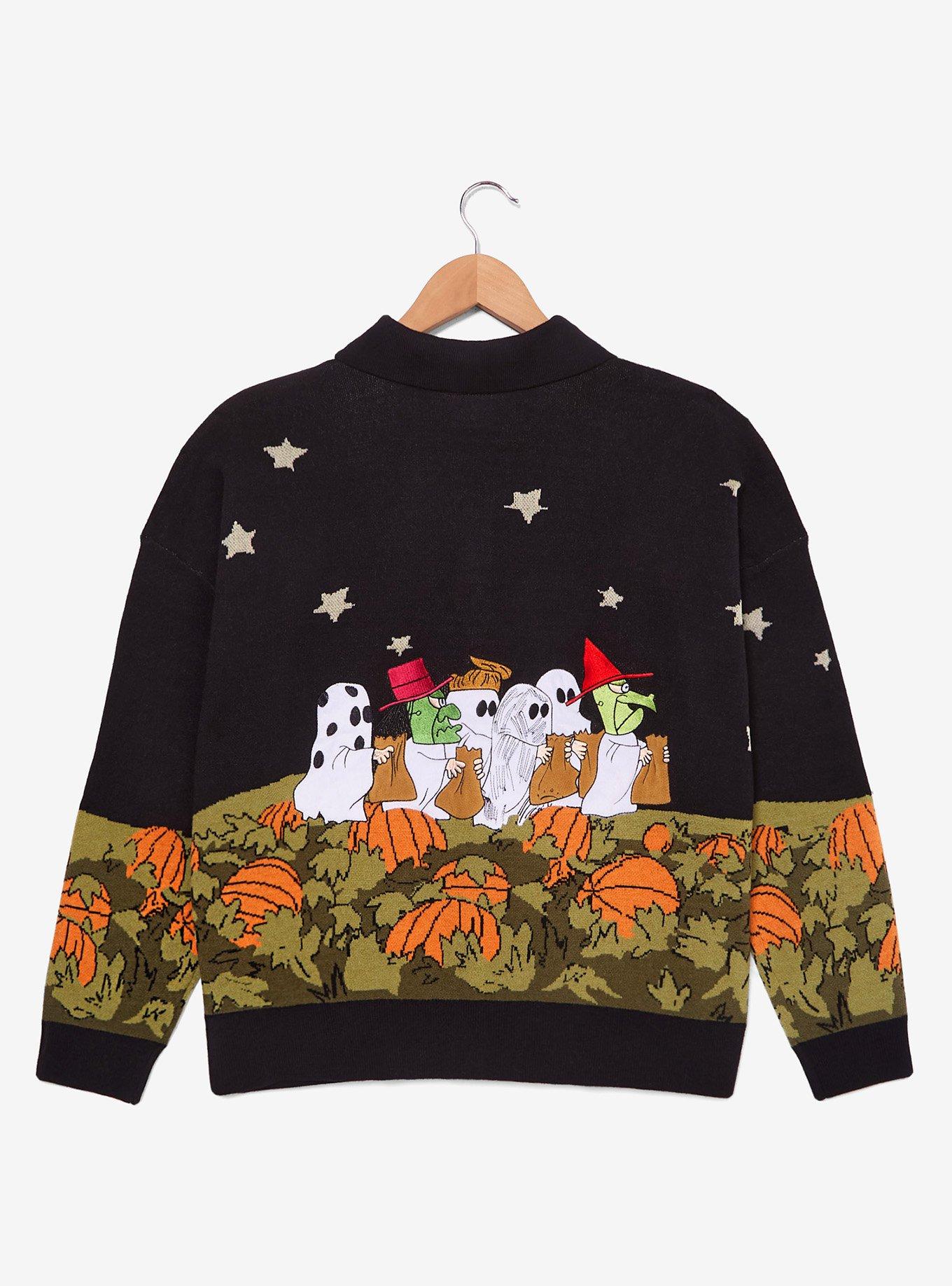 Peanuts Great Pumpkin Scenic Glow-in-the-Dark Cardigan Plus Size, , hi-res