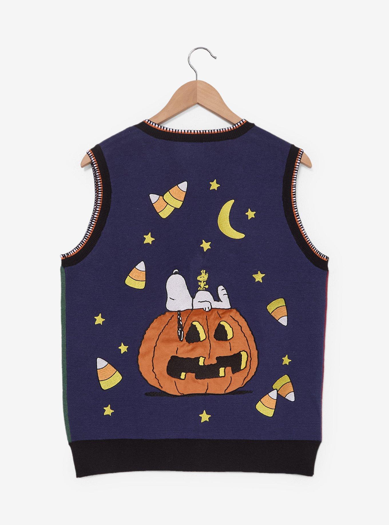 Peanuts Characters Halloween Color-Block Sweater Vest, , hi-res