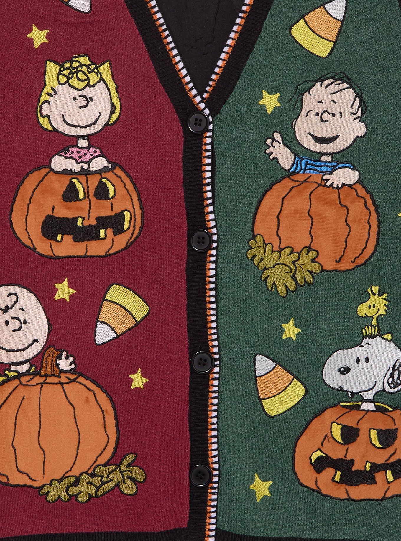 Peanuts Characters Halloween Color-Block Sweater Vest, MULTI, alternate