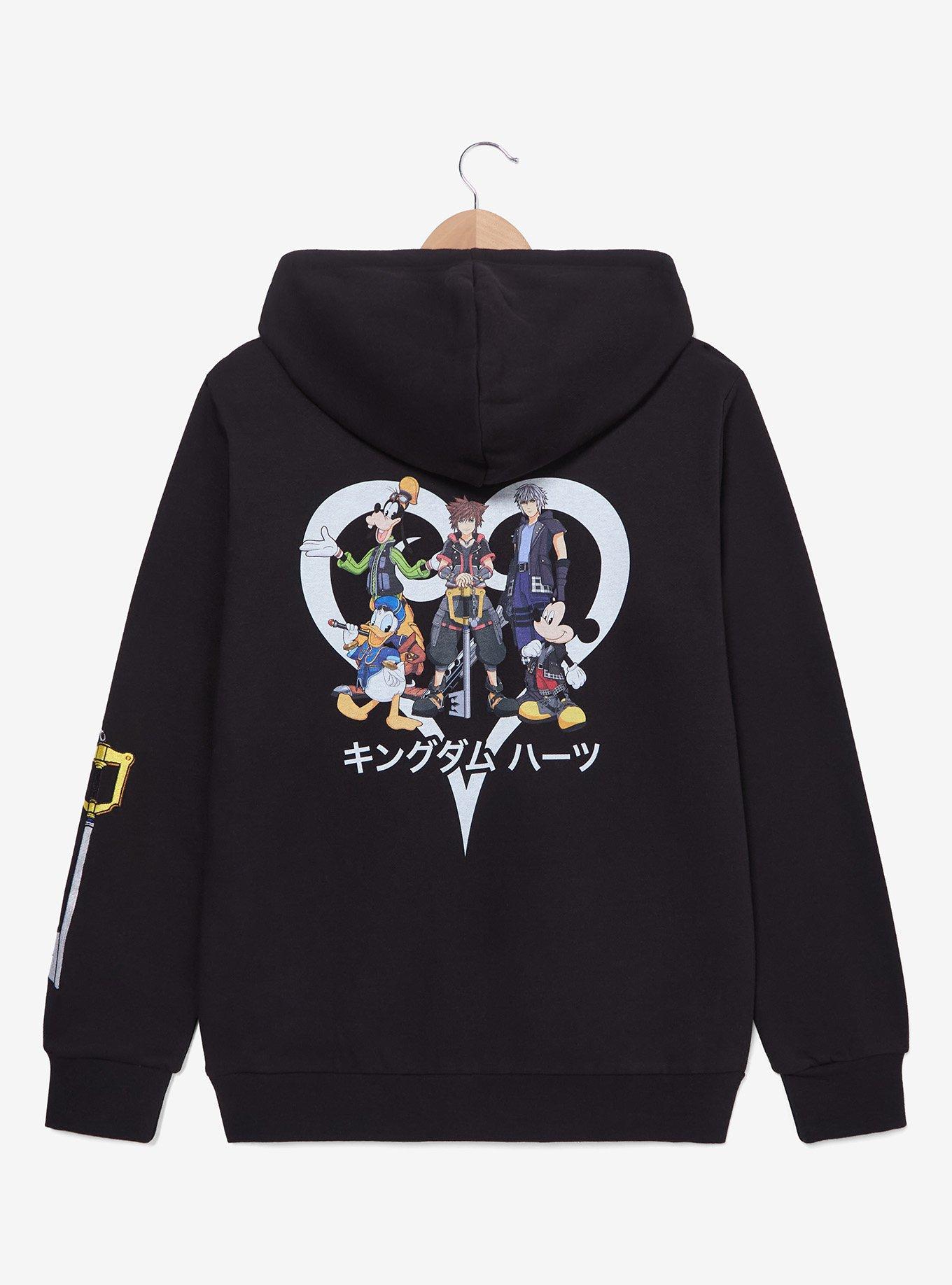 Disney Kingdom Hearts Logo Zippered Hoodie - BoxLunch Exclusive, , hi-res