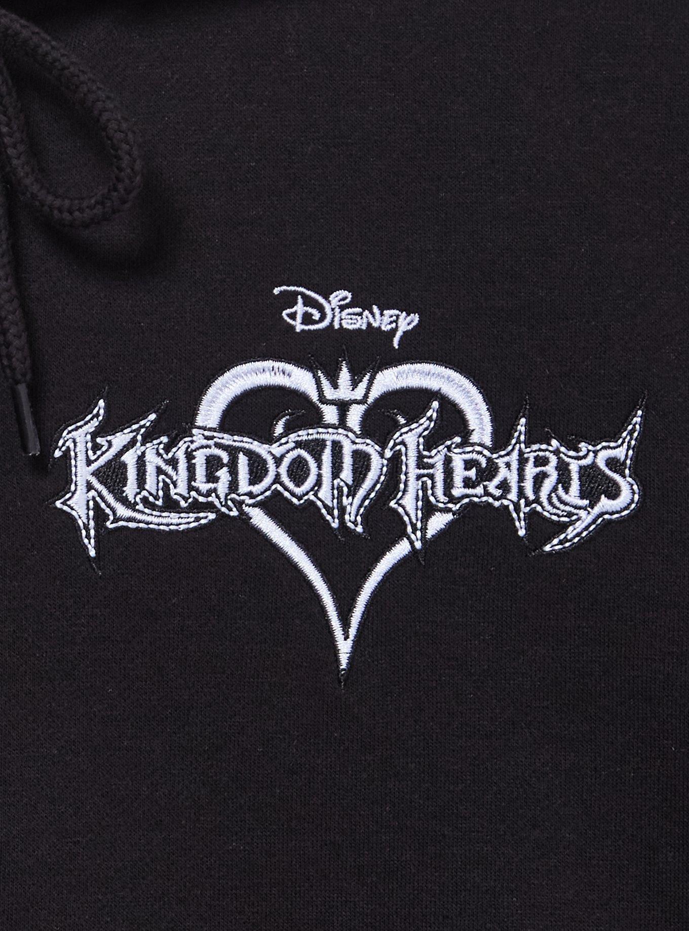 Disney Kingdom Hearts Logo Zippered Hoodie - BoxLunch Exclusive, BLACK, alternate