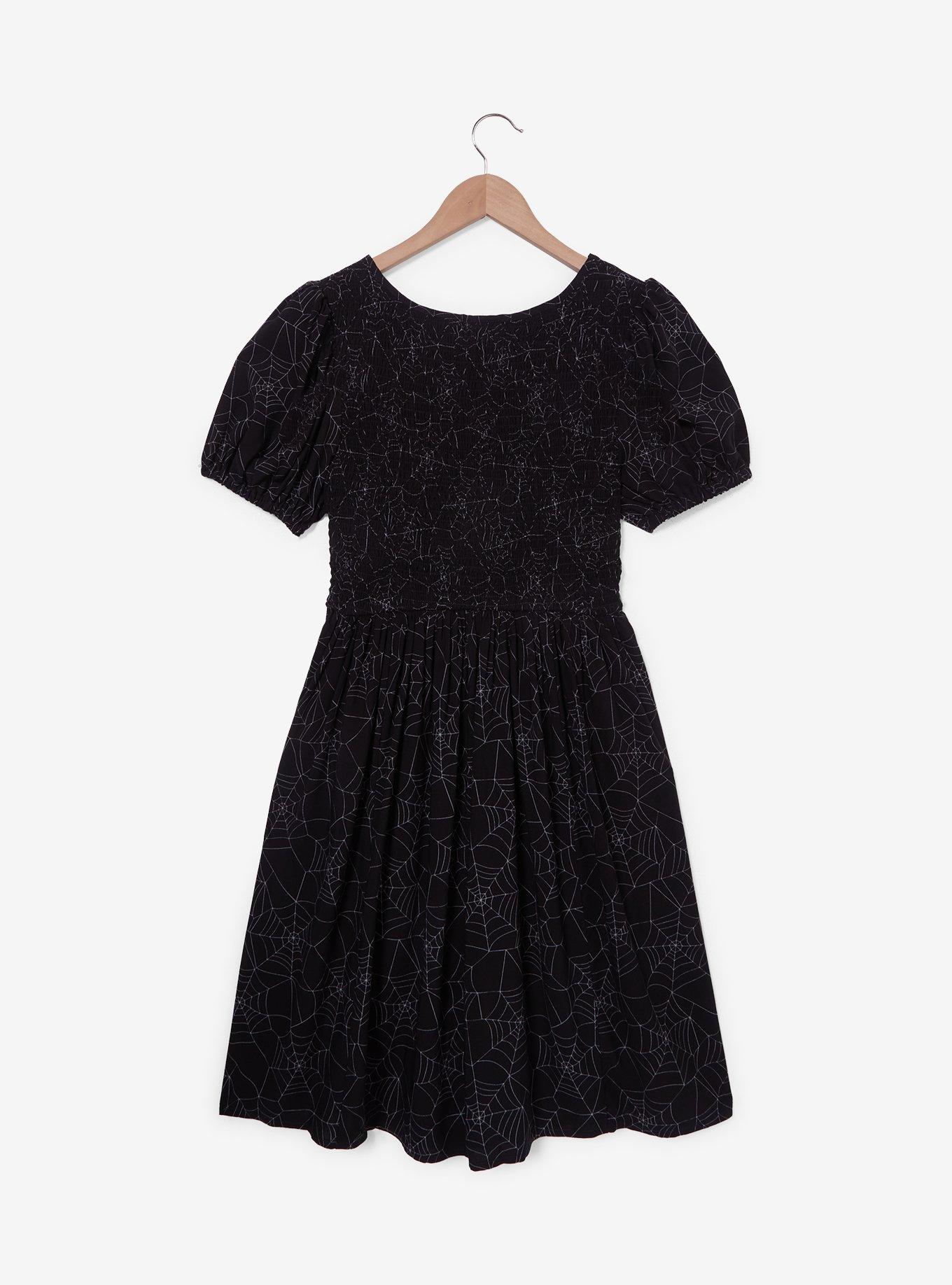 Beetlejuice Spiderwebs & Sandworms Smock Dress, , hi-res