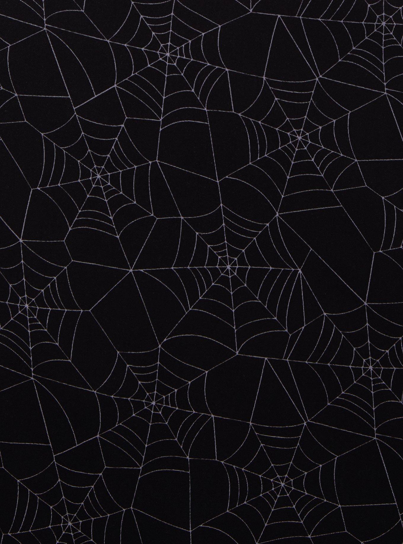 Beetlejuice Spiderwebs & Sandworms Plus Size Smock Dress, BLACK, alternate