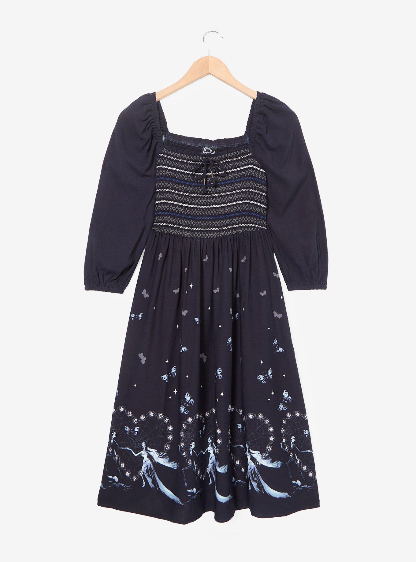 Corpse Bride Emily & Victor Smocked Dress — BoxLunch Exclusive, , hi-res