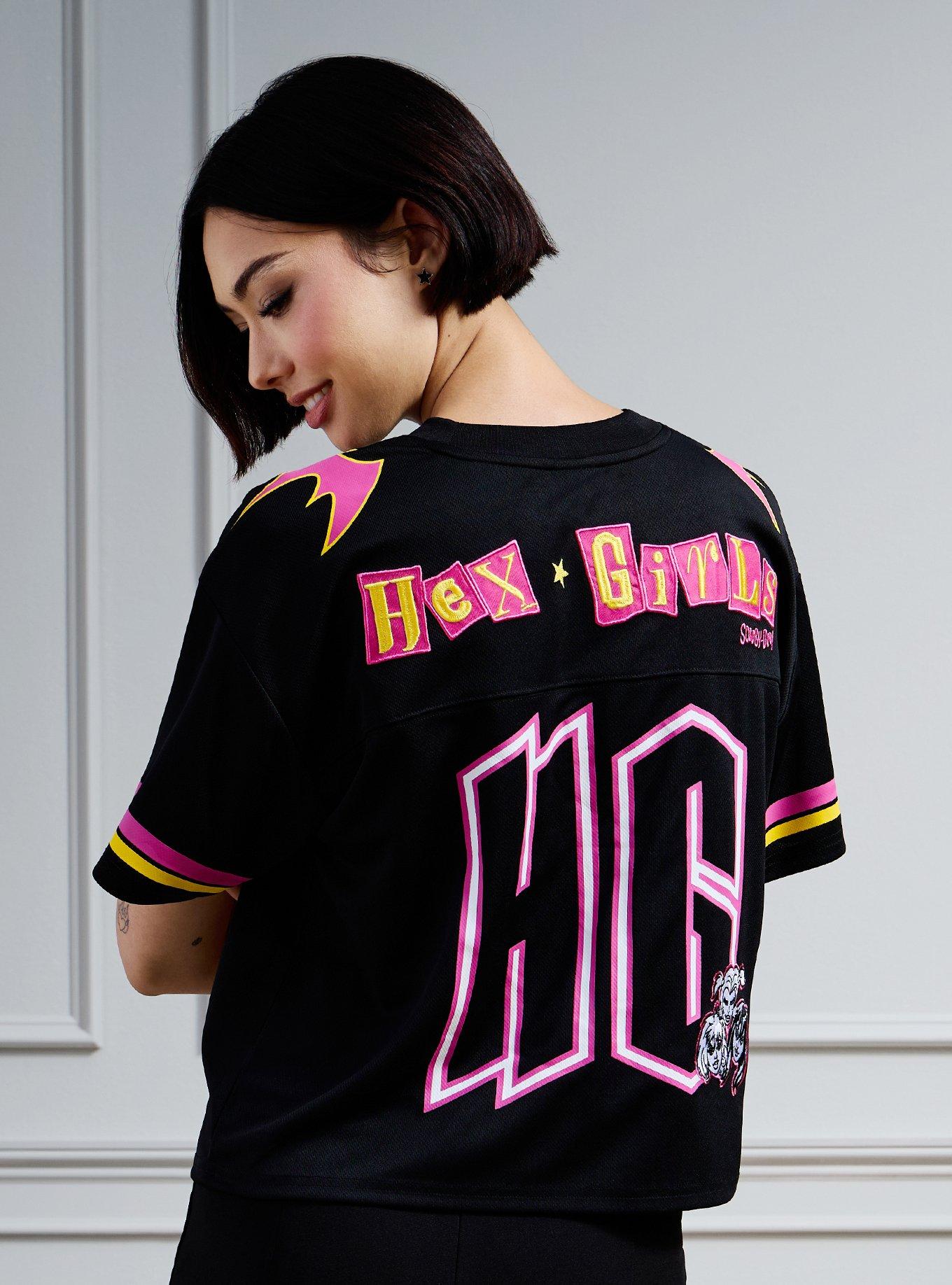 Scooby-Doo! Hex Girls Women's Cropped Football Jersey — BoxLunch Exclusive, , hi-res