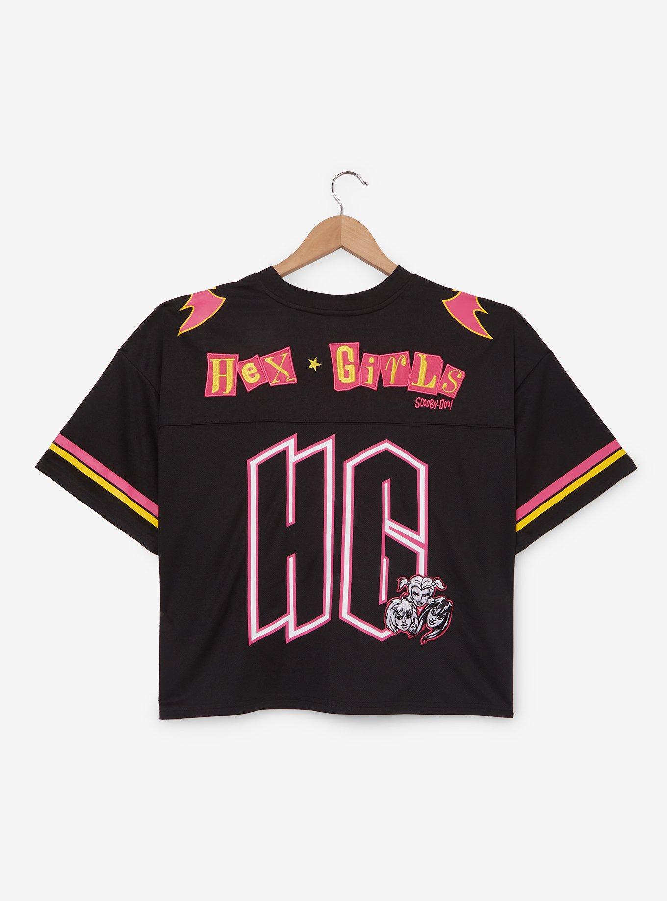 Scooby-Doo! Hex Girls Women's Plus Size Cropped Football Jersey — BoxLunch Exclusive, , hi-res