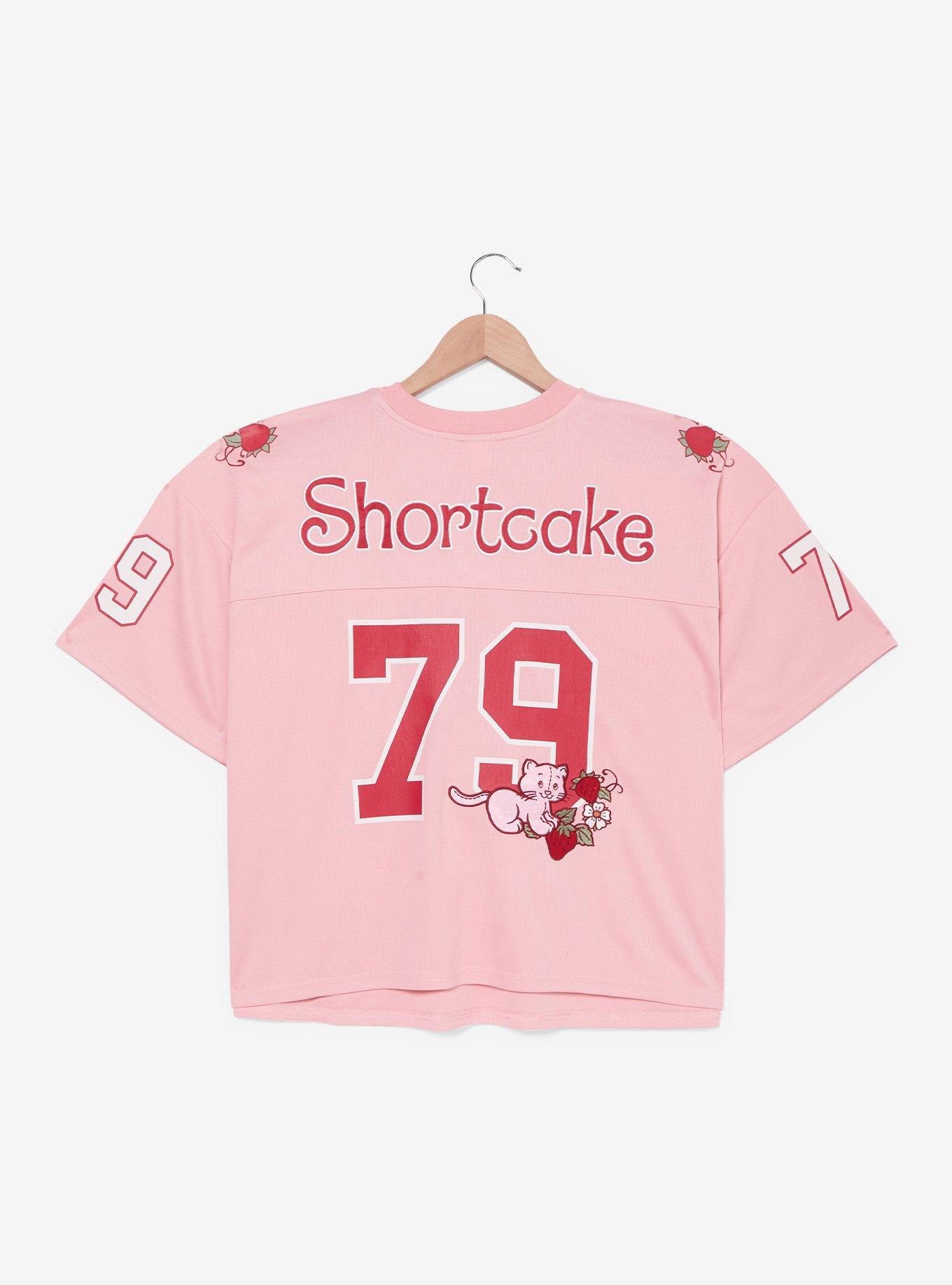 Strawberry Shortcake Women's Plus Cropped Football Jersey - BoxLunch Exclusive