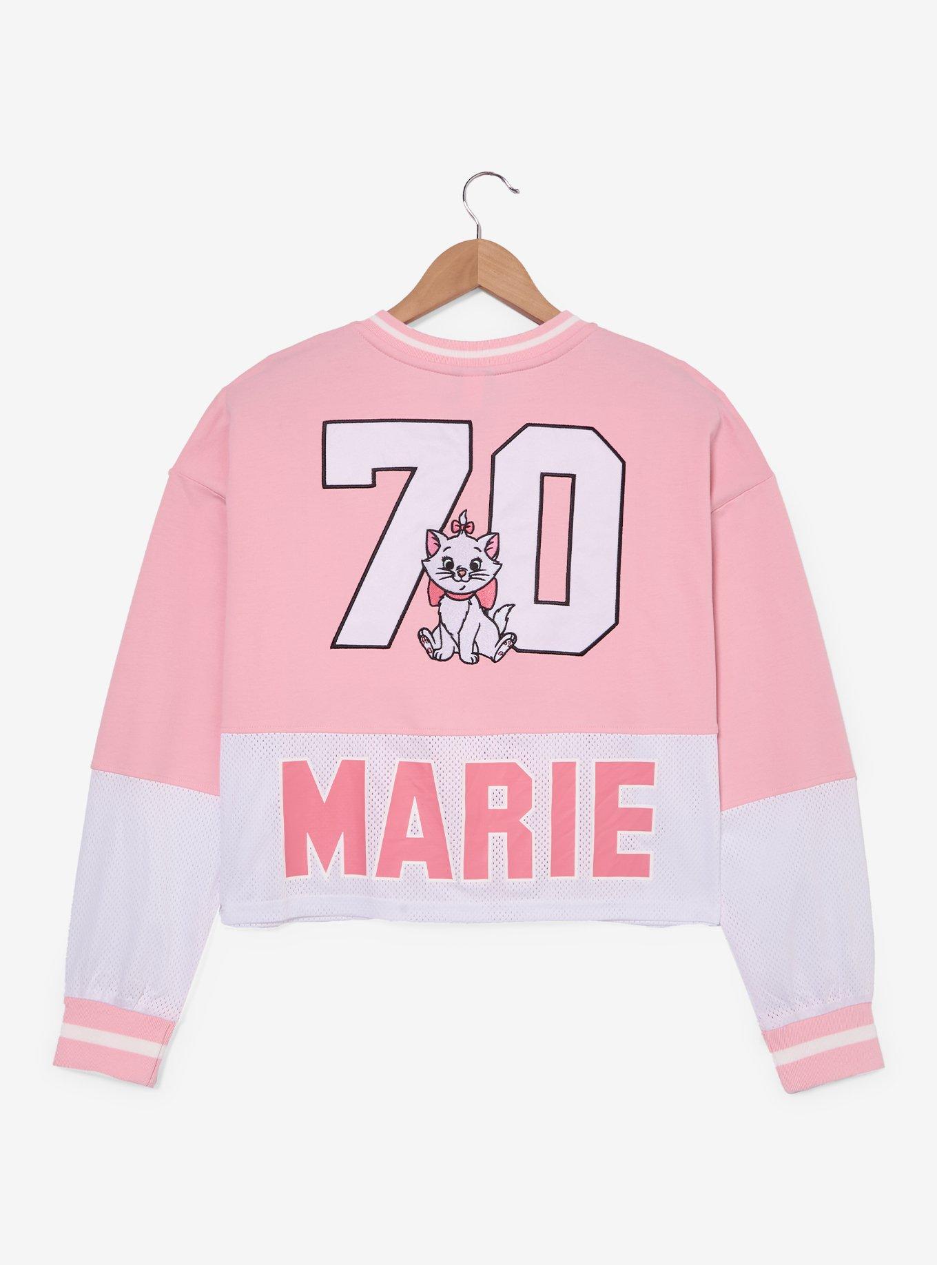 Disney The Aristocats Marie Women's Cropped Hockey Jersey, MULTI, alternate