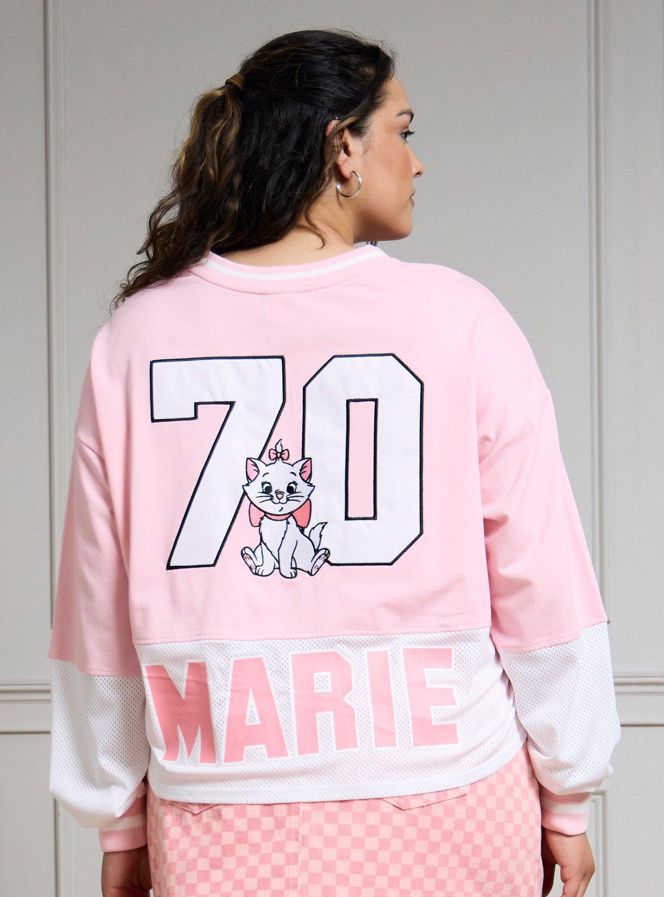 Disney The Aristocats Marie Women's Plus Size Cropped Hockey Jersey, , hi-res