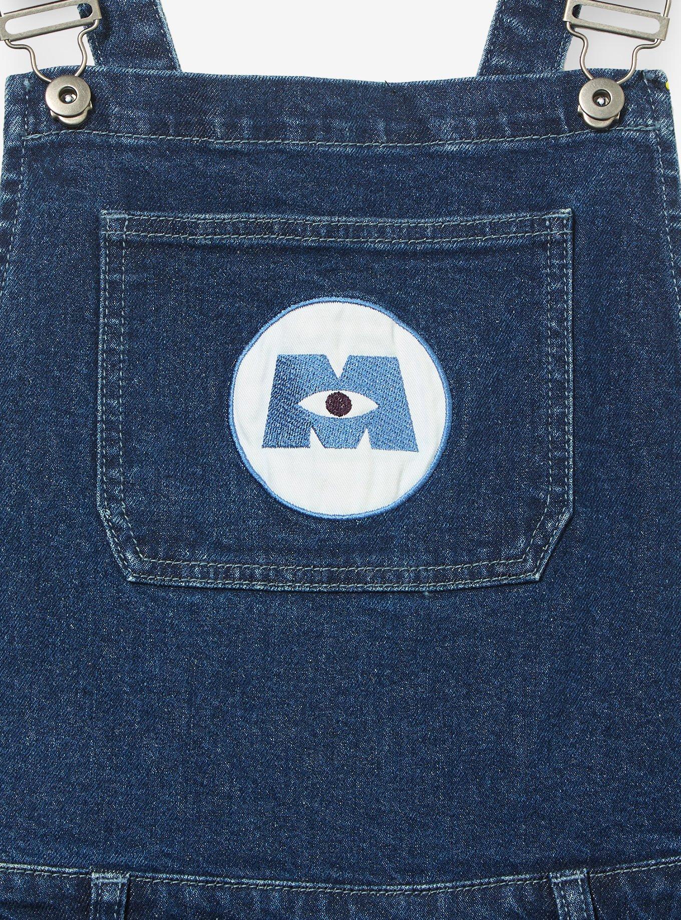 Disney Pixar Monsters, Inc. Women's Overalls — BoxLunch Exclusive, DENIM, alternate