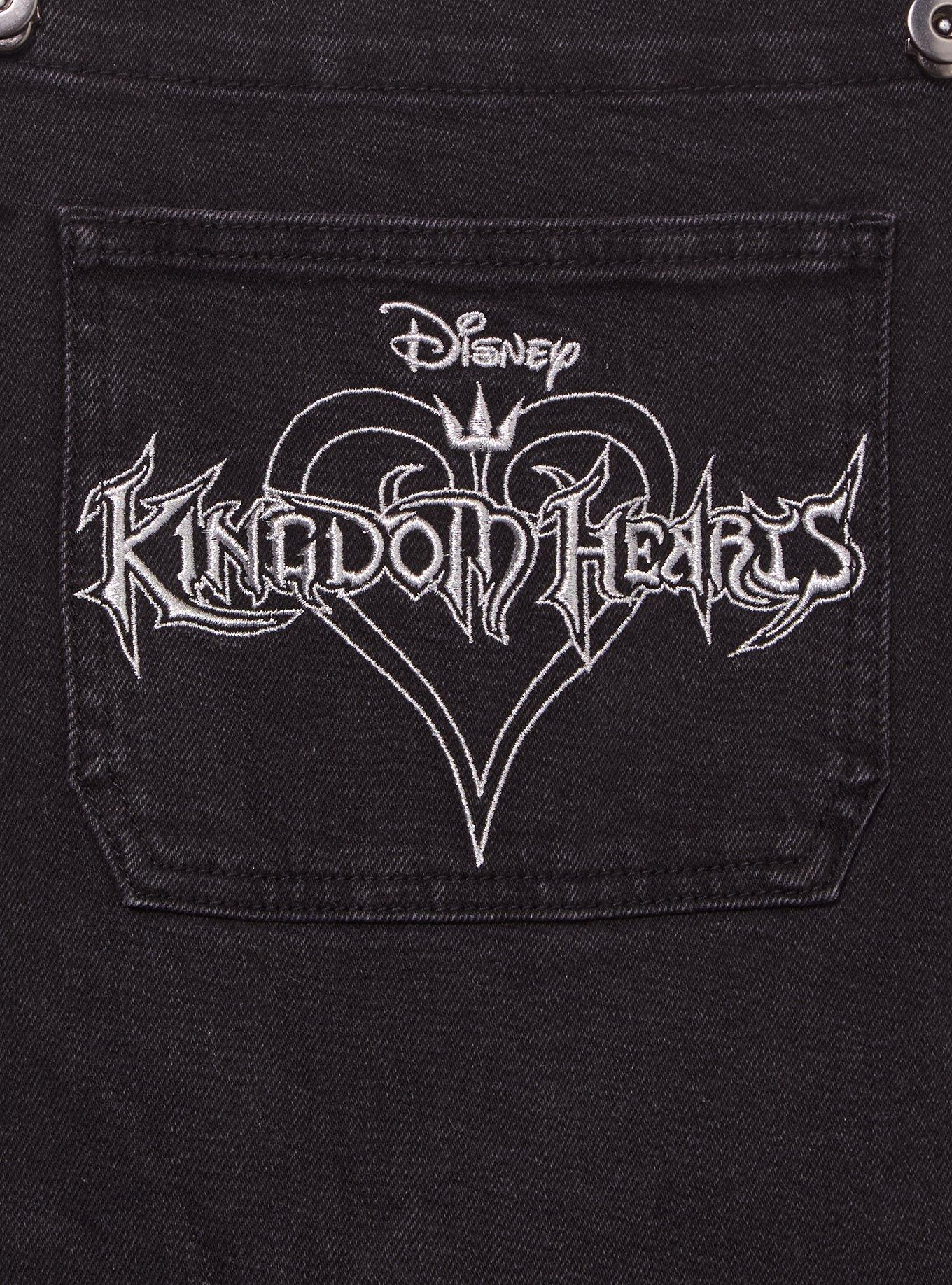 Disney Kingdom Hearts Logo Women's Overalls - BoxLunch Exclusive, DENIM, alternate