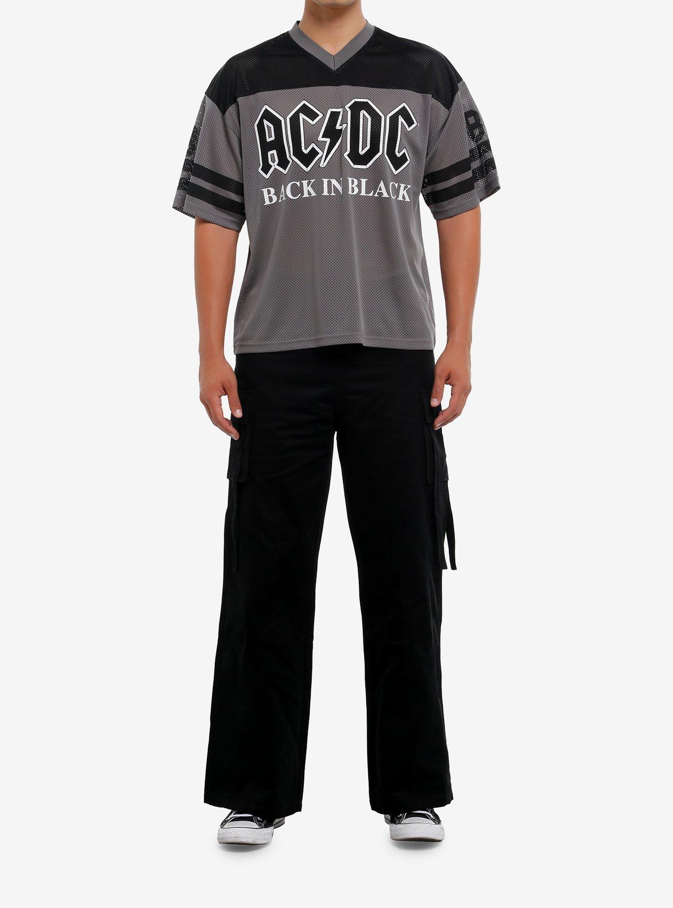 AC/DC Back In Black Football Jersey, BLACK, alternate