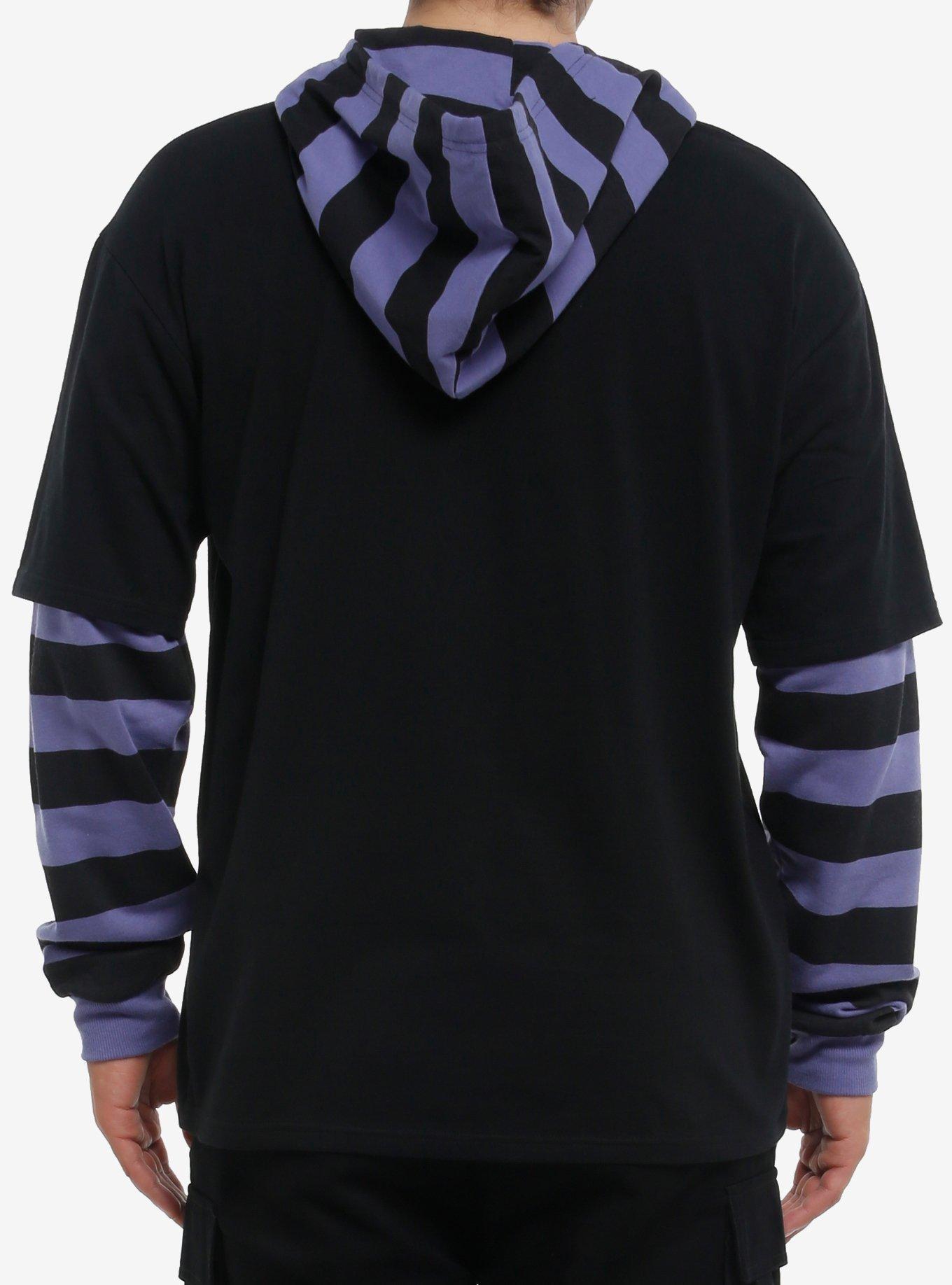 Insane Clown Posse Lightning Portrait Twofer Hoodie, BLACK, alternate