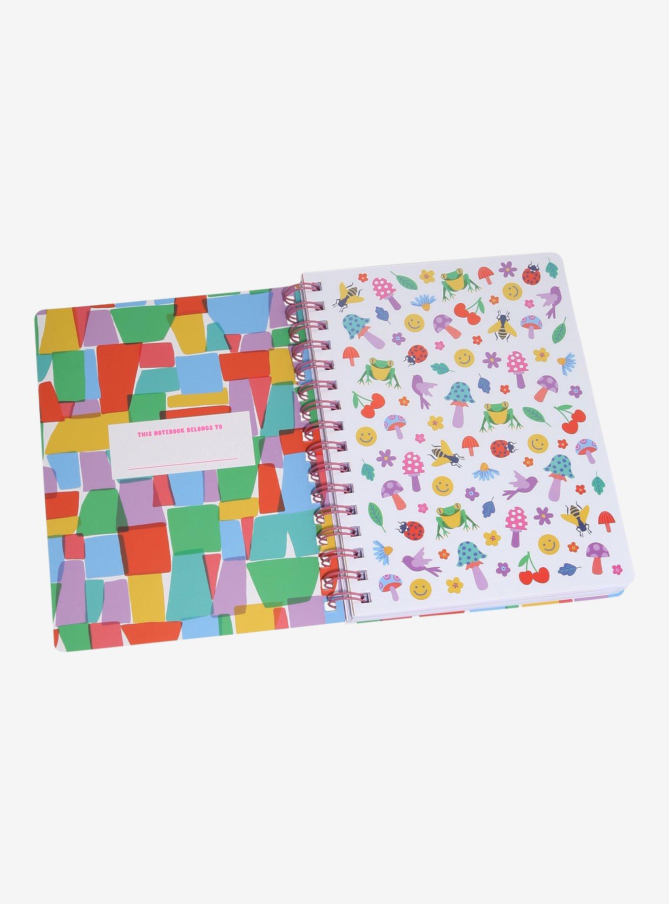 Pipsticks Colorful Mushrooms Spiral Notebook, , hi-res