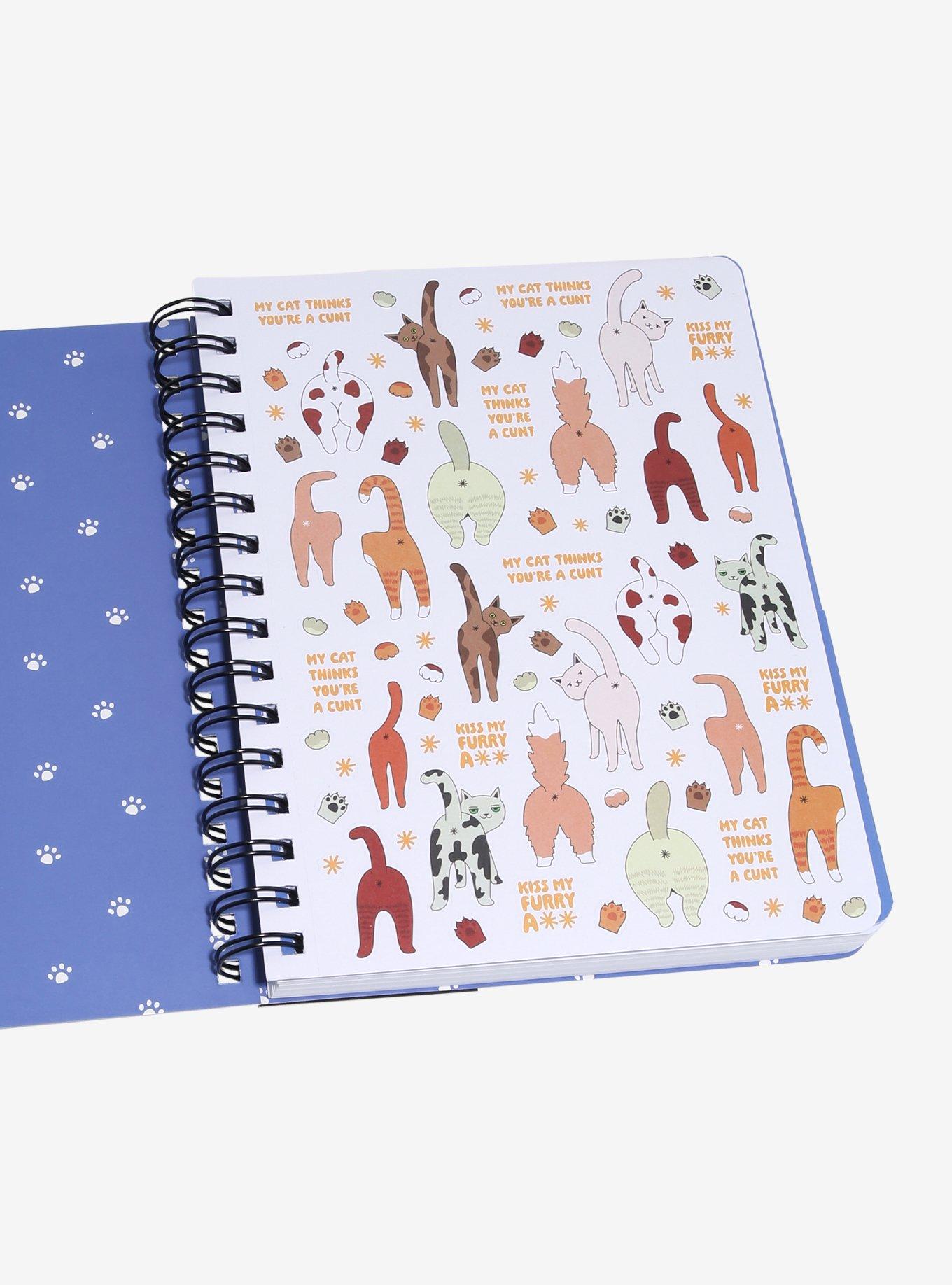 Pipsticks Swear Jar Cats Spiral Notebook, , alternate