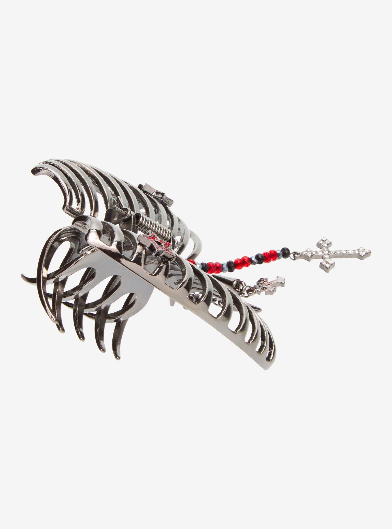 Rib Cage Star Cross Claw Hair Clip, , alternate