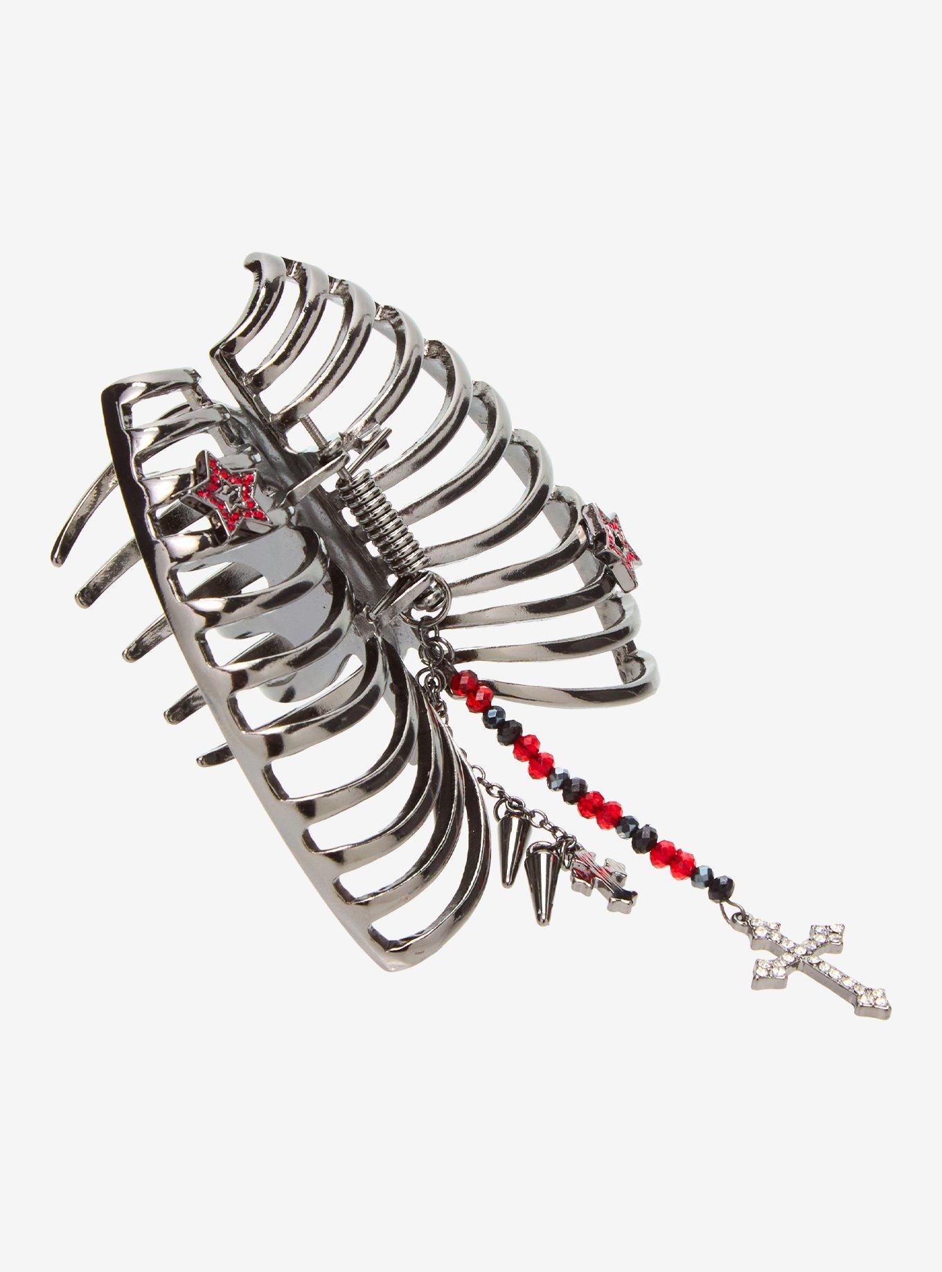 Rib Cage Star Cross Claw Hair Clip, , alternate