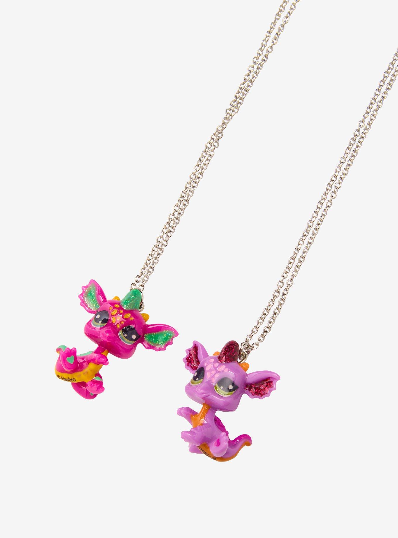 Littlest Pet Shop Dragon Charm Best Friend Necklace Set, , hi-res