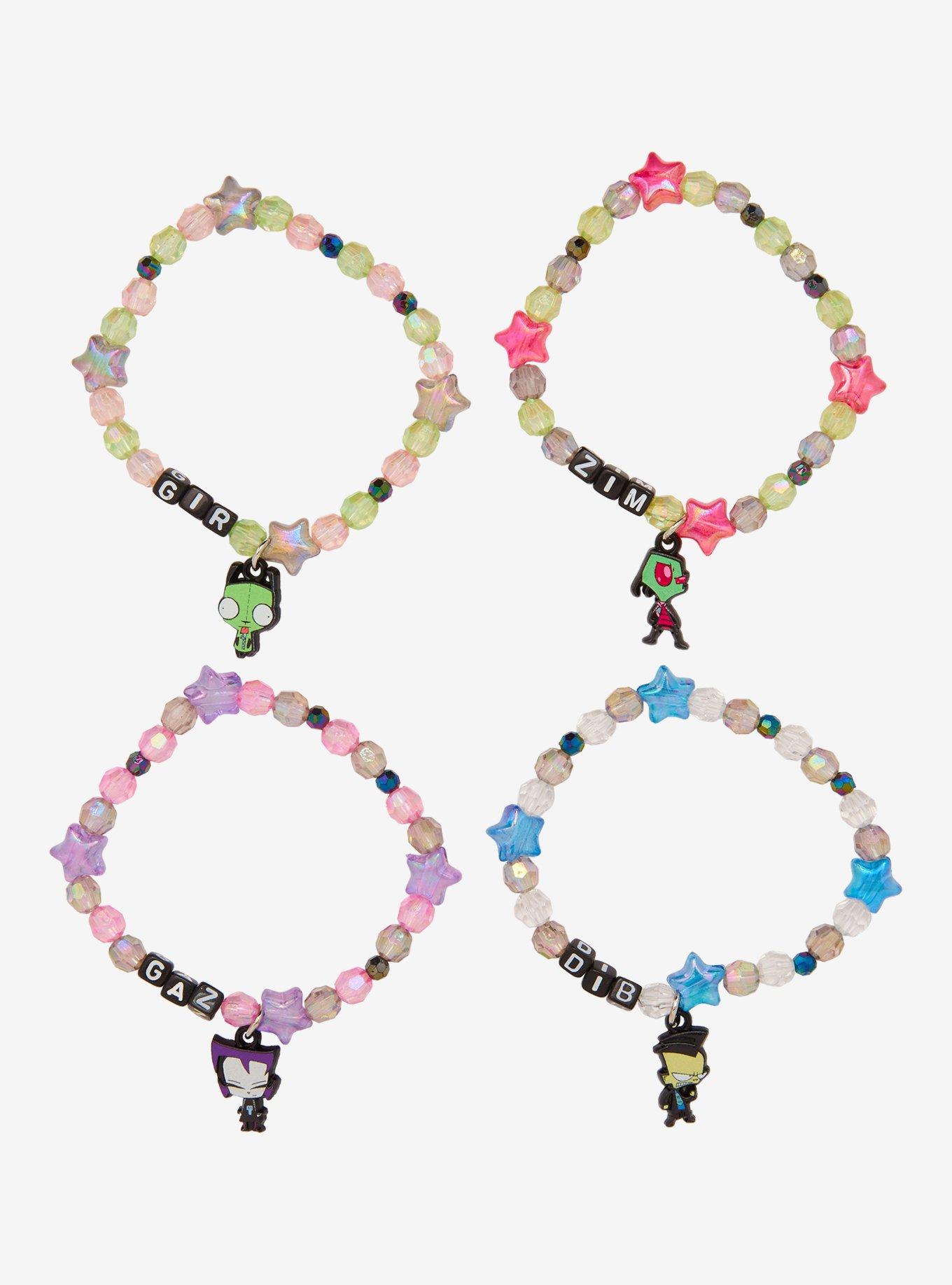 Invader Zim Character Bead Bracelet Set, , hi-res