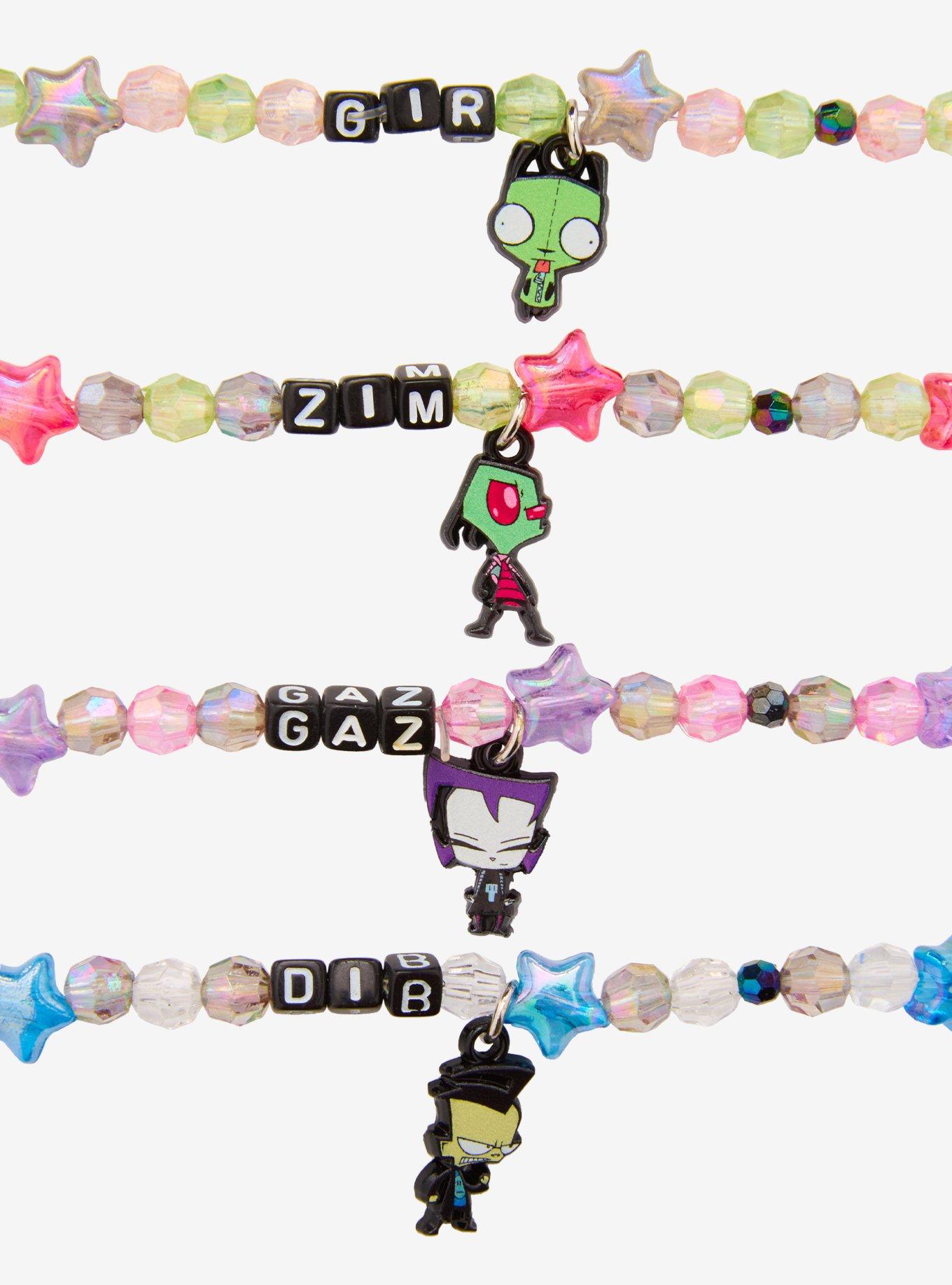 Invader Zim Character Bead Bracelet Set, , alternate