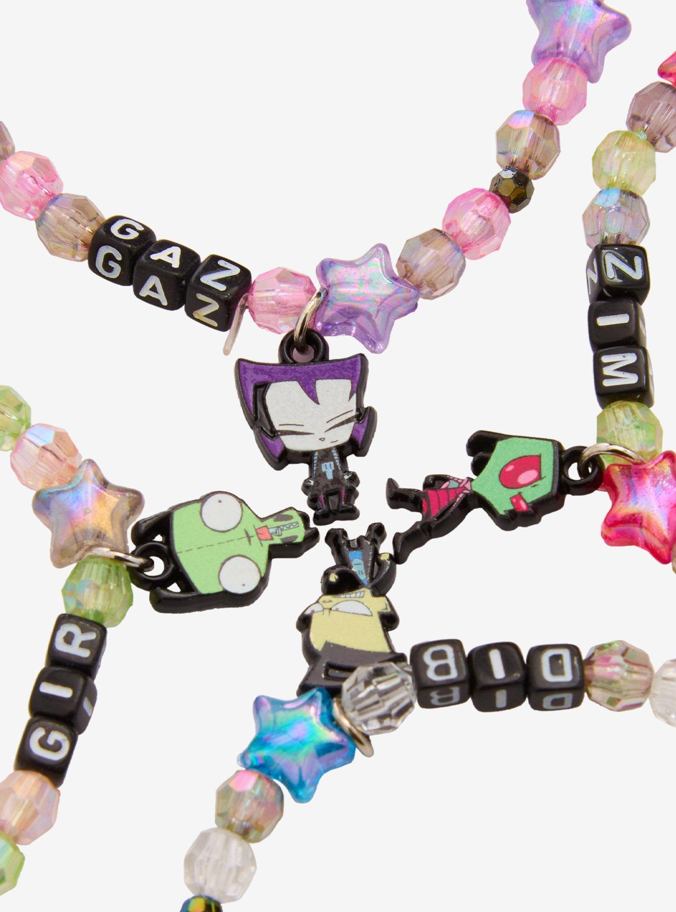 Invader Zim Character Bead Bracelet Set, , alternate