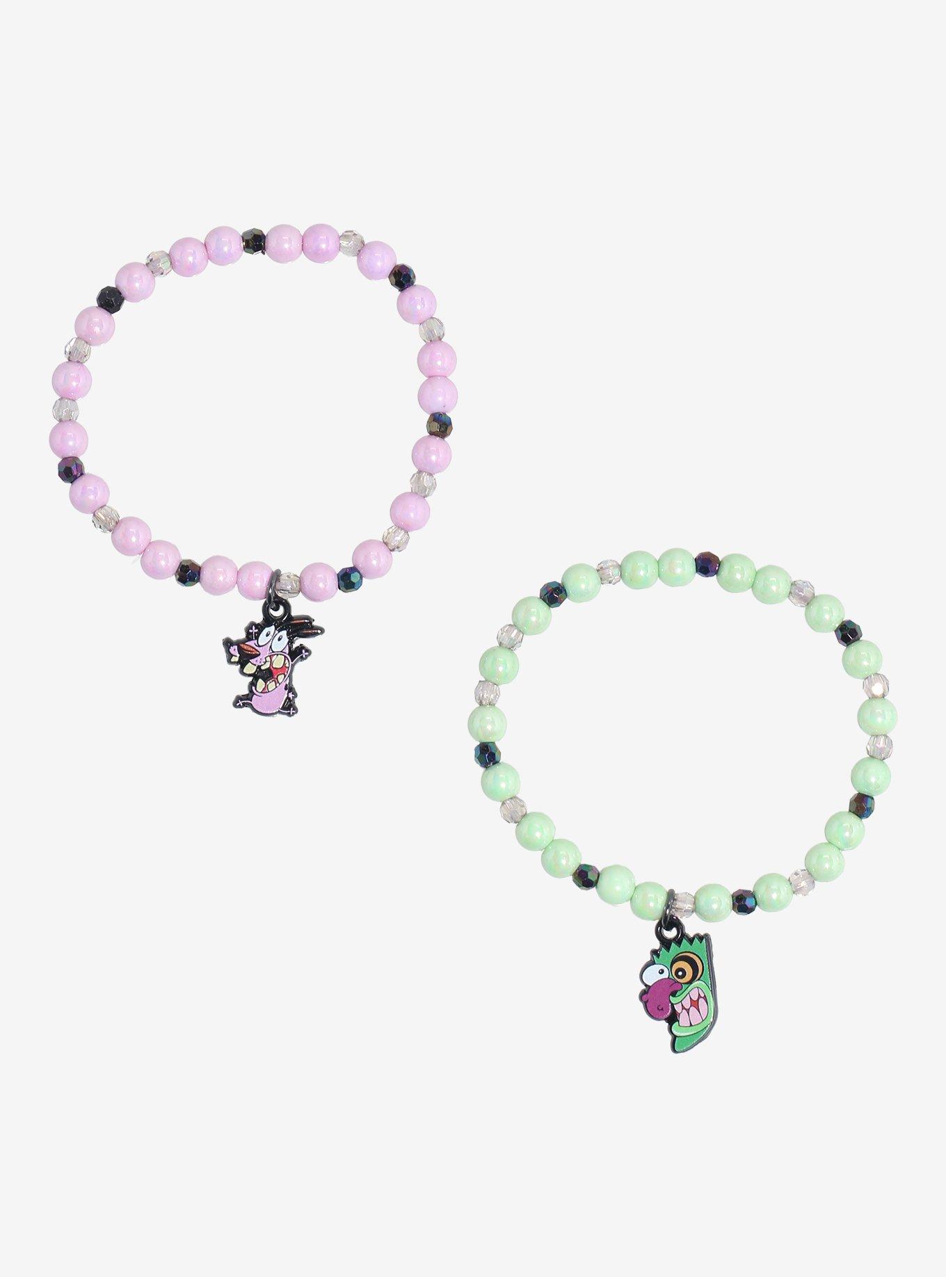 Courage The Cowardly Dog Eustace Mask & Courage Best Friend Bead Bracelet Set, , hi-res