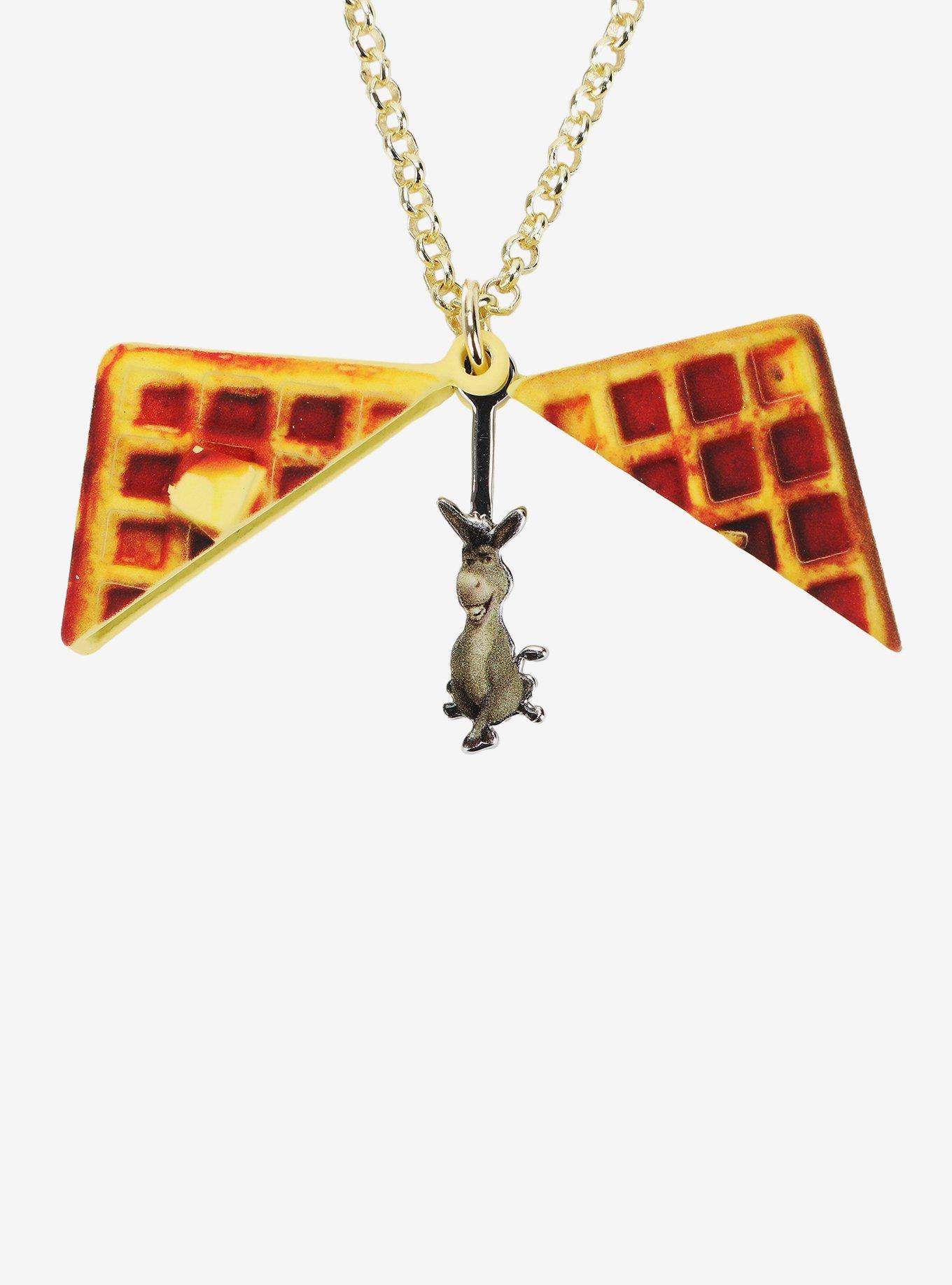 Shrek Donkey Waffle Locket Necklace, , hi-res