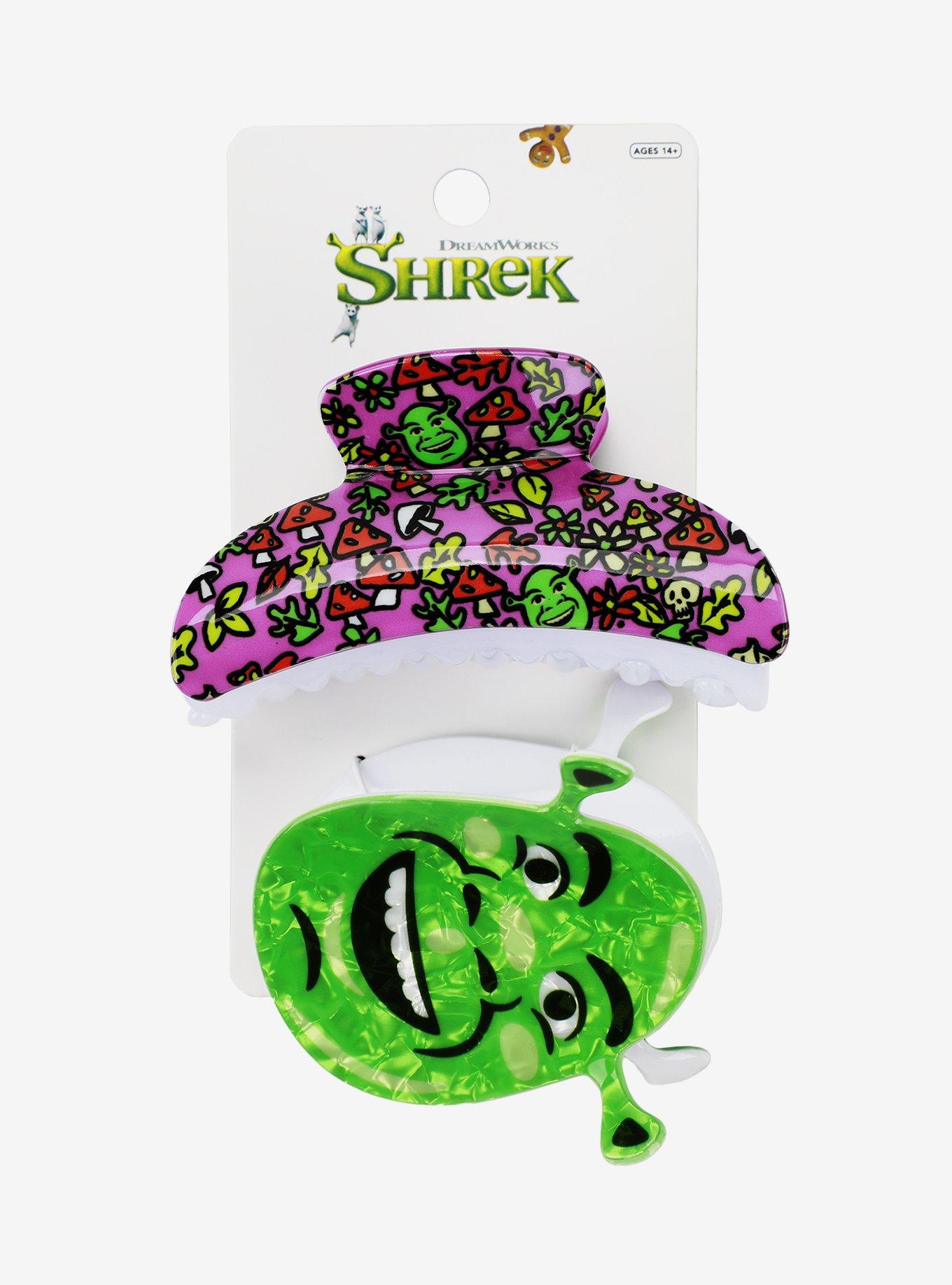 Shrek Face & Mushrooms Claw Hair Clip Set, , hi-res