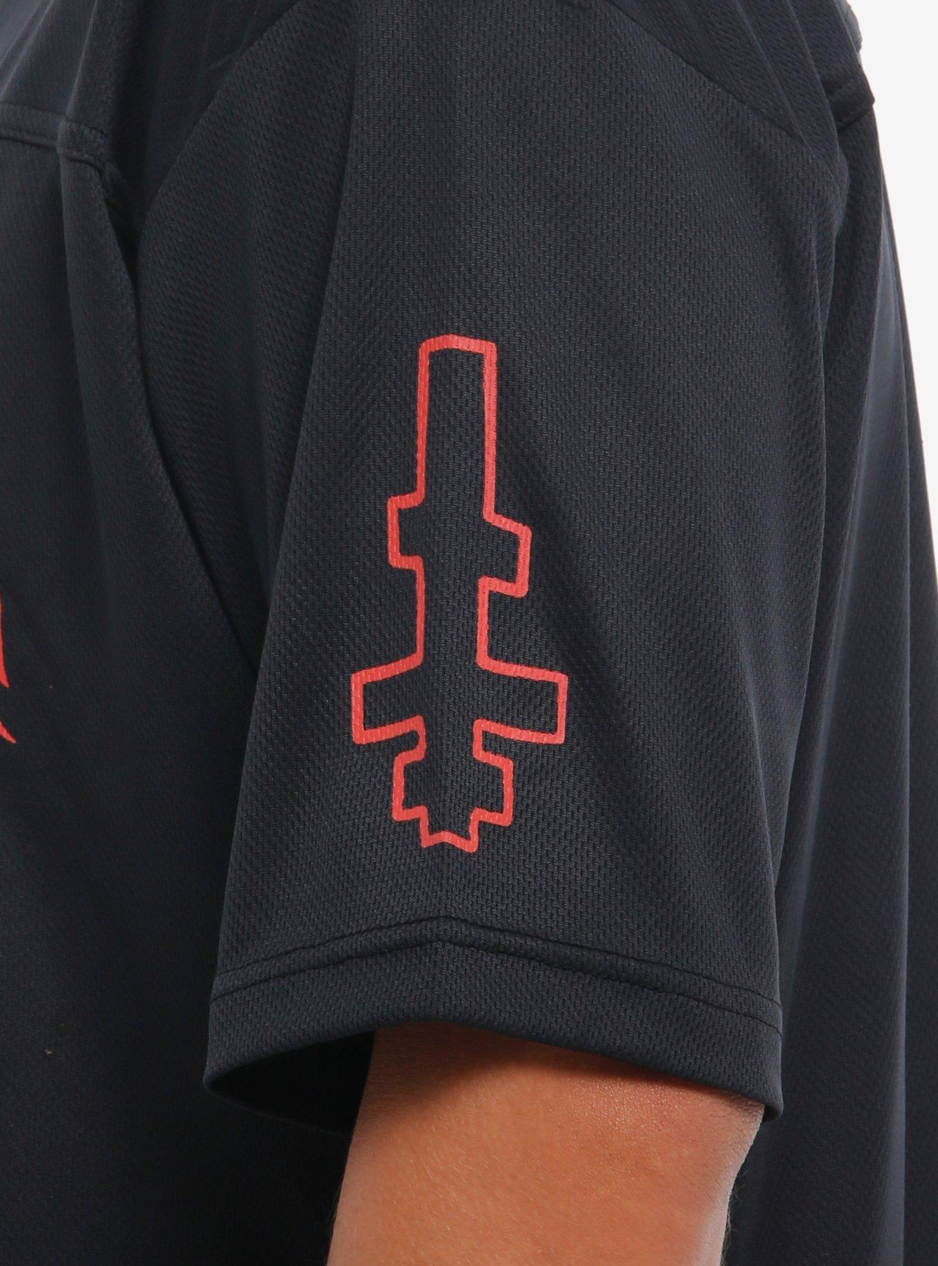 Slaughter To Prevail Logo Football Jersey, BLACK, alternate