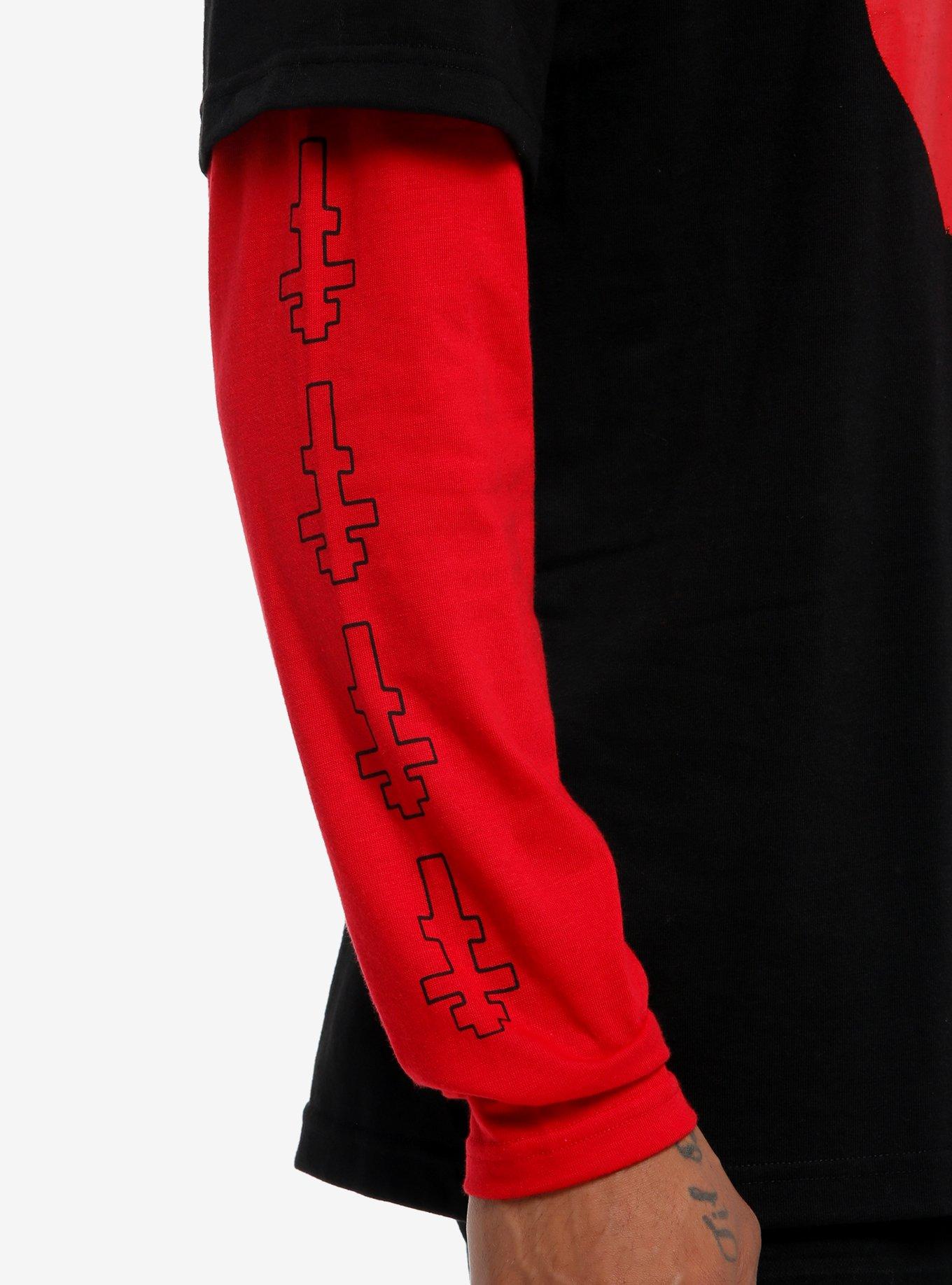 Slaughter To Prevail Red & Black Twofer Long-Sleeve T-Shirt, BLACK, alternate