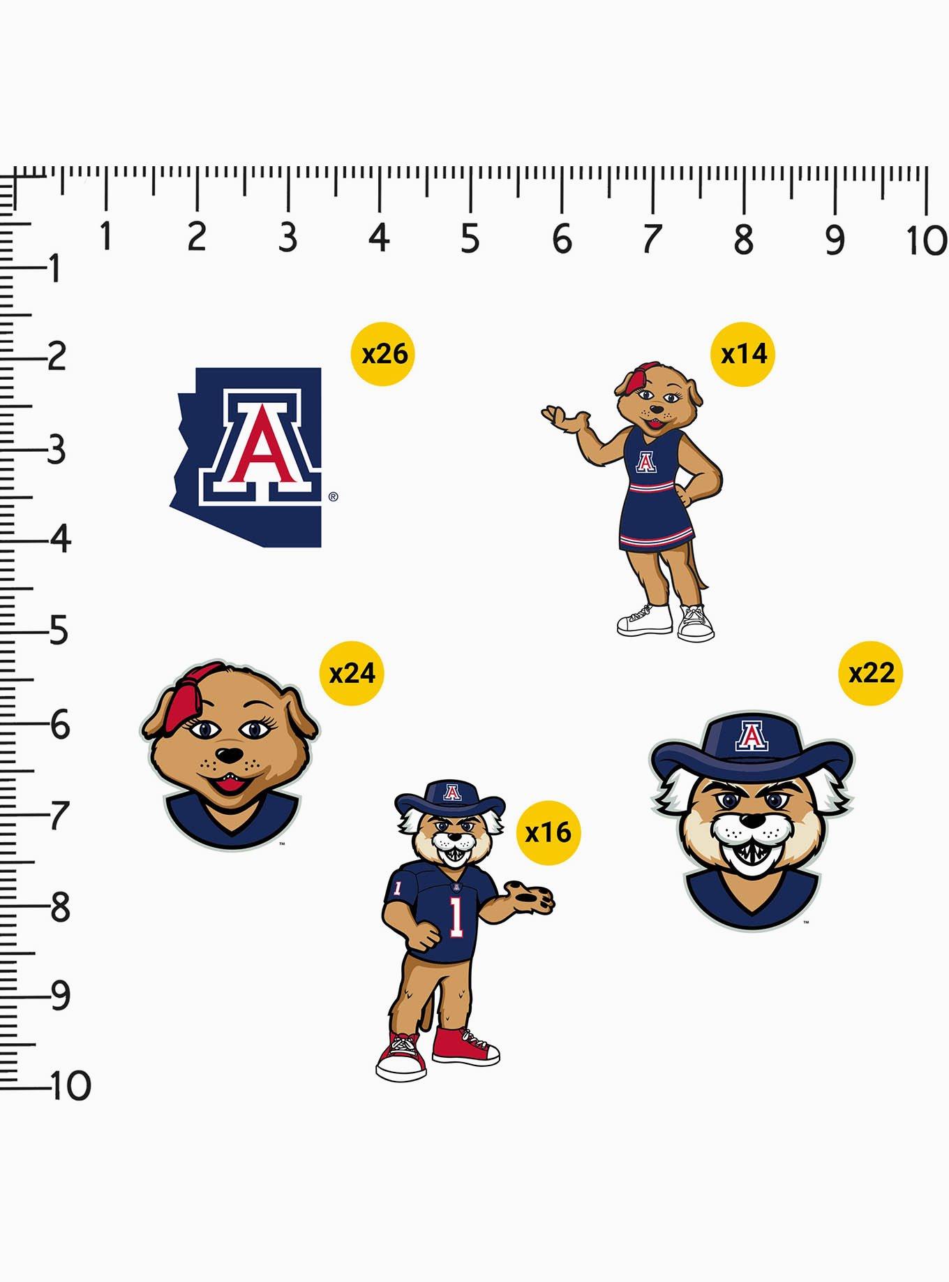 University Of Arizona 100 Ct. Sticker Pack, , alternate