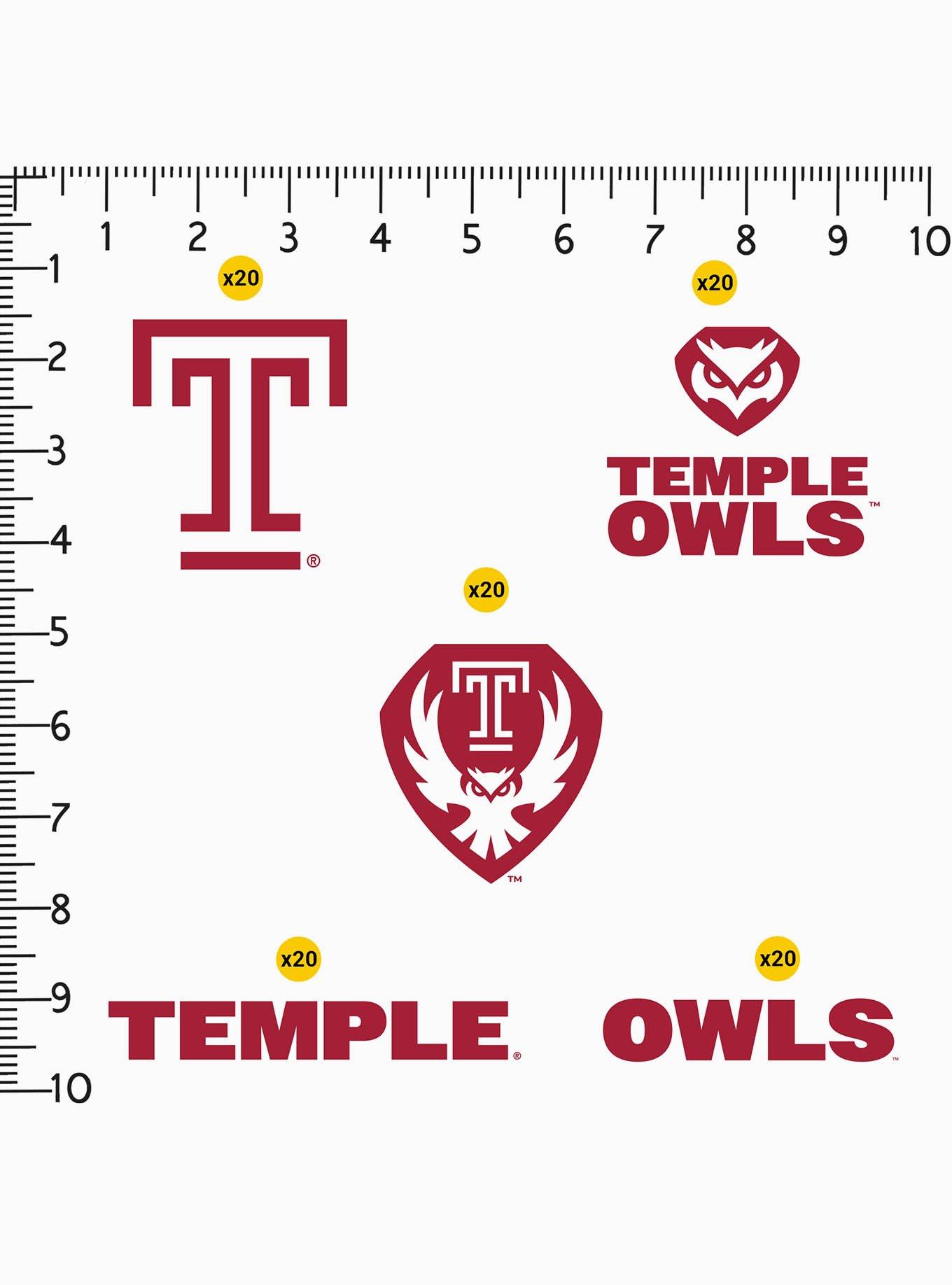Temple University Owls 100 Ct. Sticker Pack, , alternate