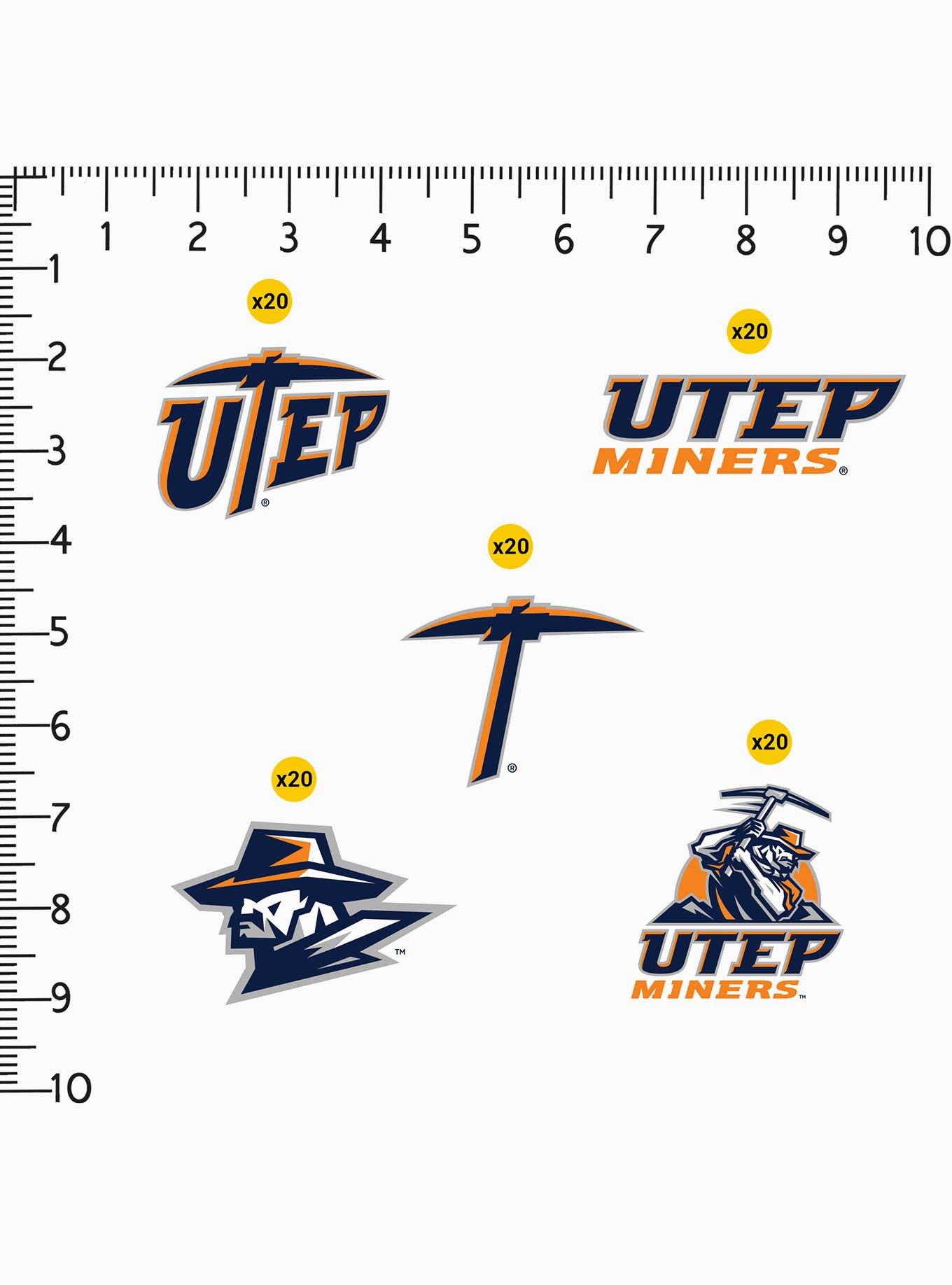 University Of Texas At El Paso UTEP Miners 100 Ct. Sticker Pack, , alternate