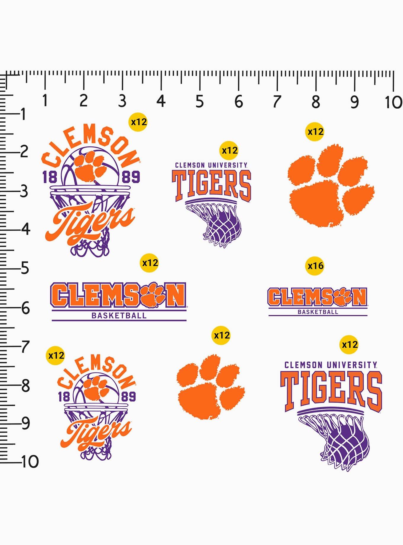 Clemson University Tigers Basketball 100 Ct. Sticker Pack, , alternate