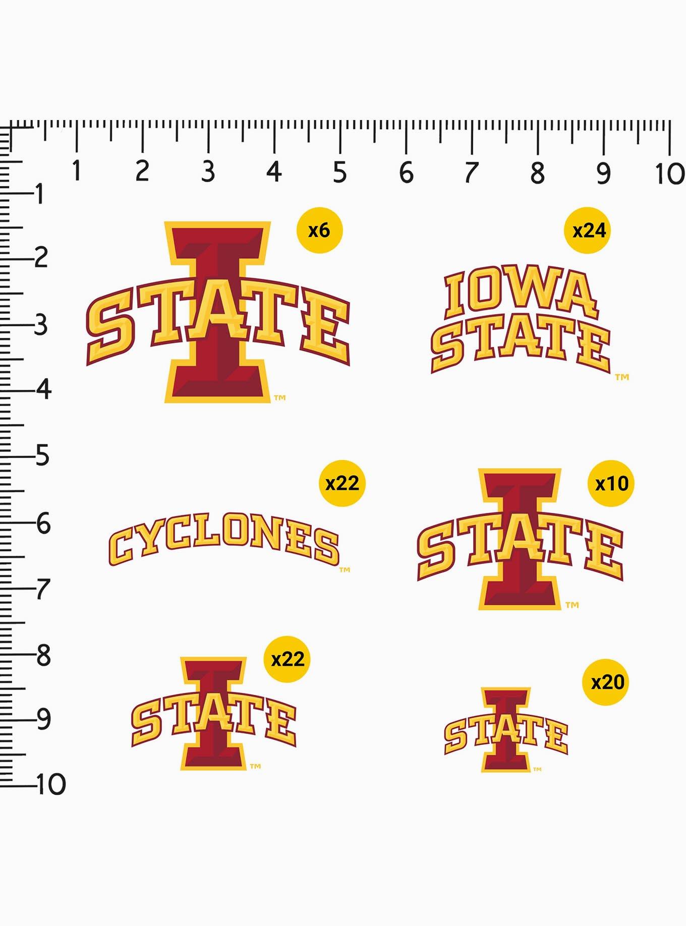 Iowa State University Cyclones 100Ct. Sticker Pack, , alternate