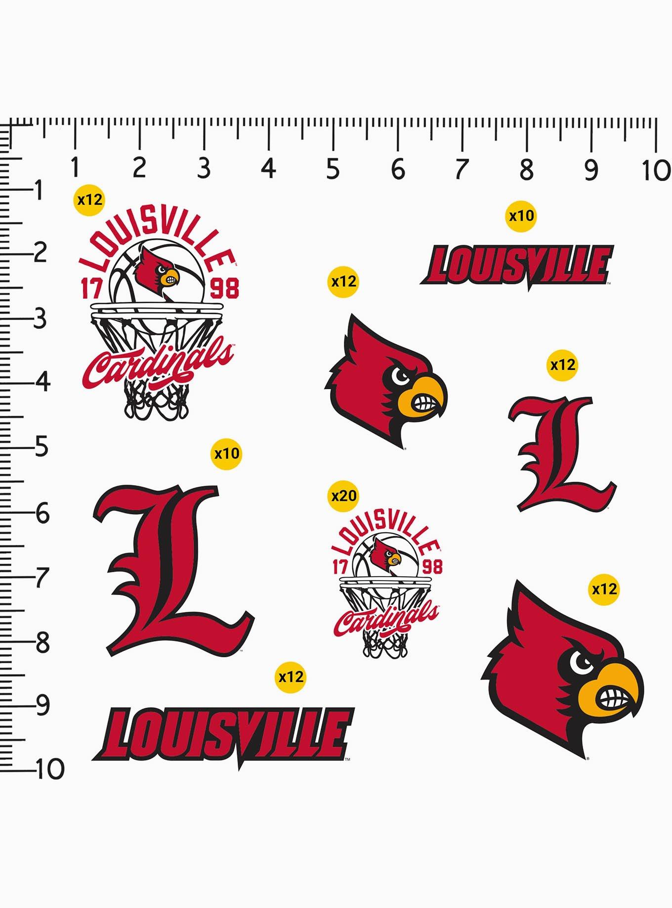 University Of Louisville Cardinals Basketball 100 Ct. Sticker Pack, , alternate