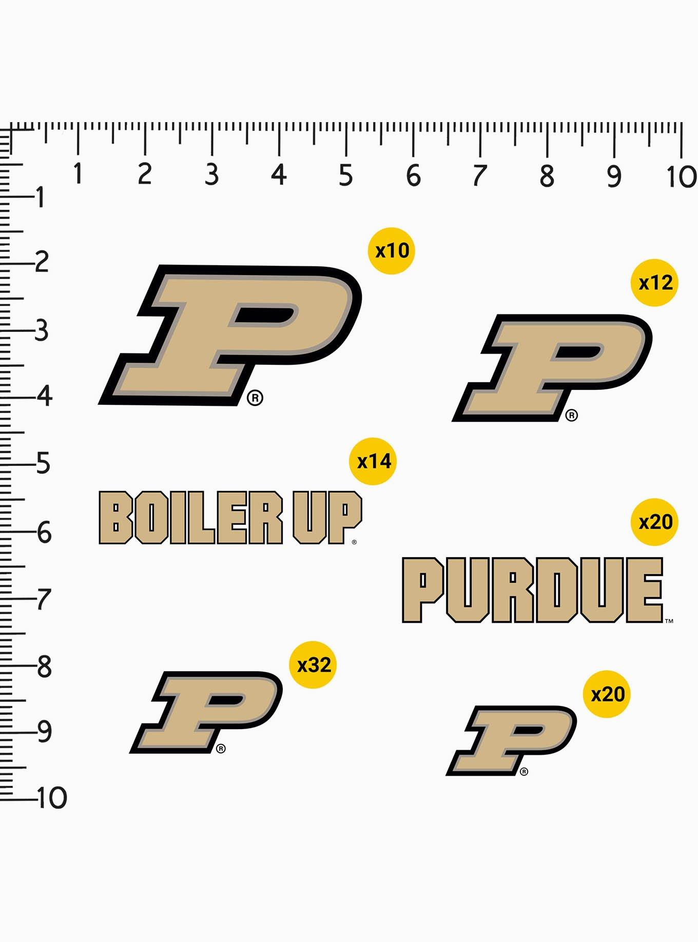 Purdue University Wordmark Logo 100Ct. Sticker Pack, , alternate