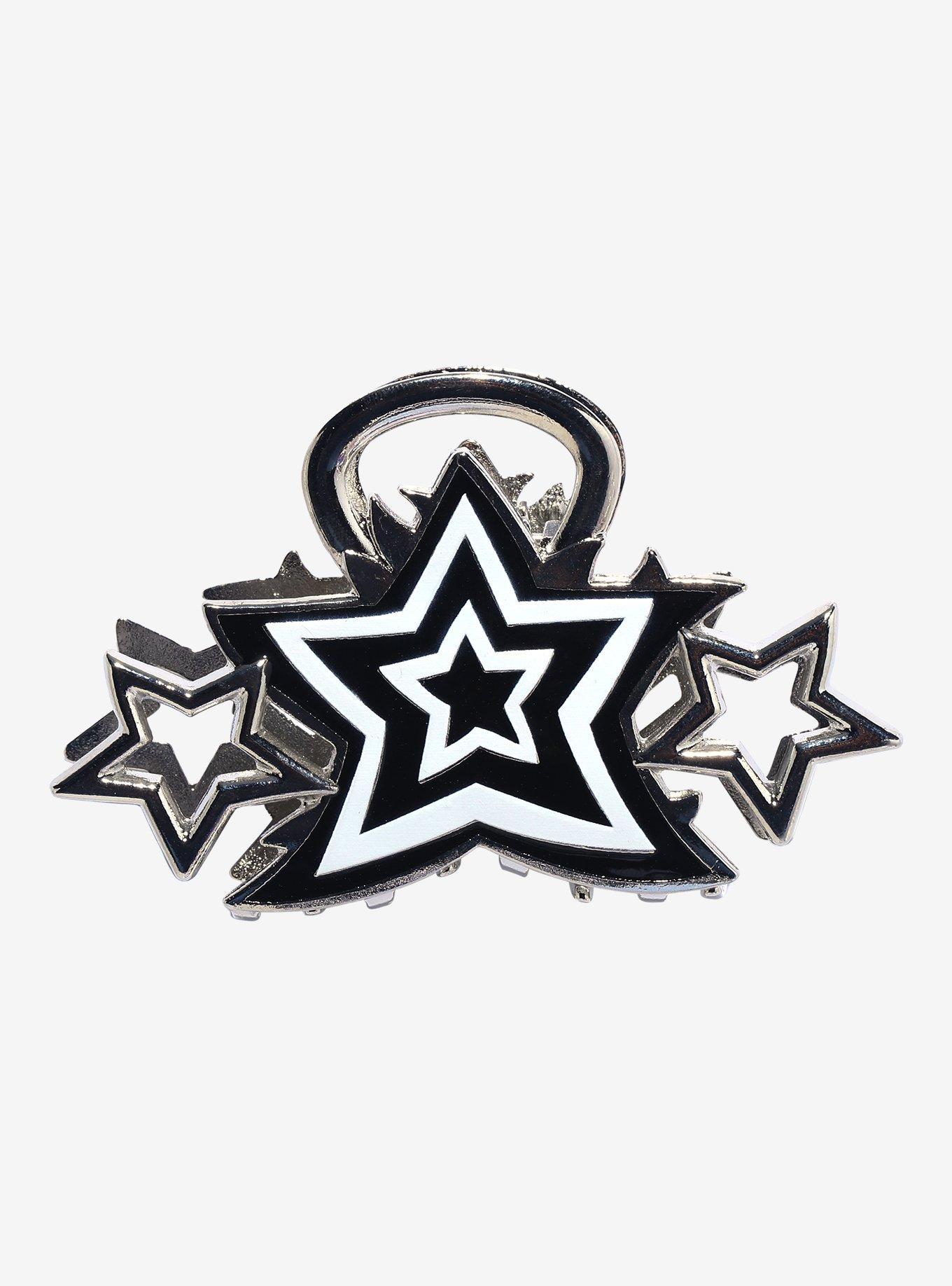 Black & White Star Claw Hair Clip, , hi-res