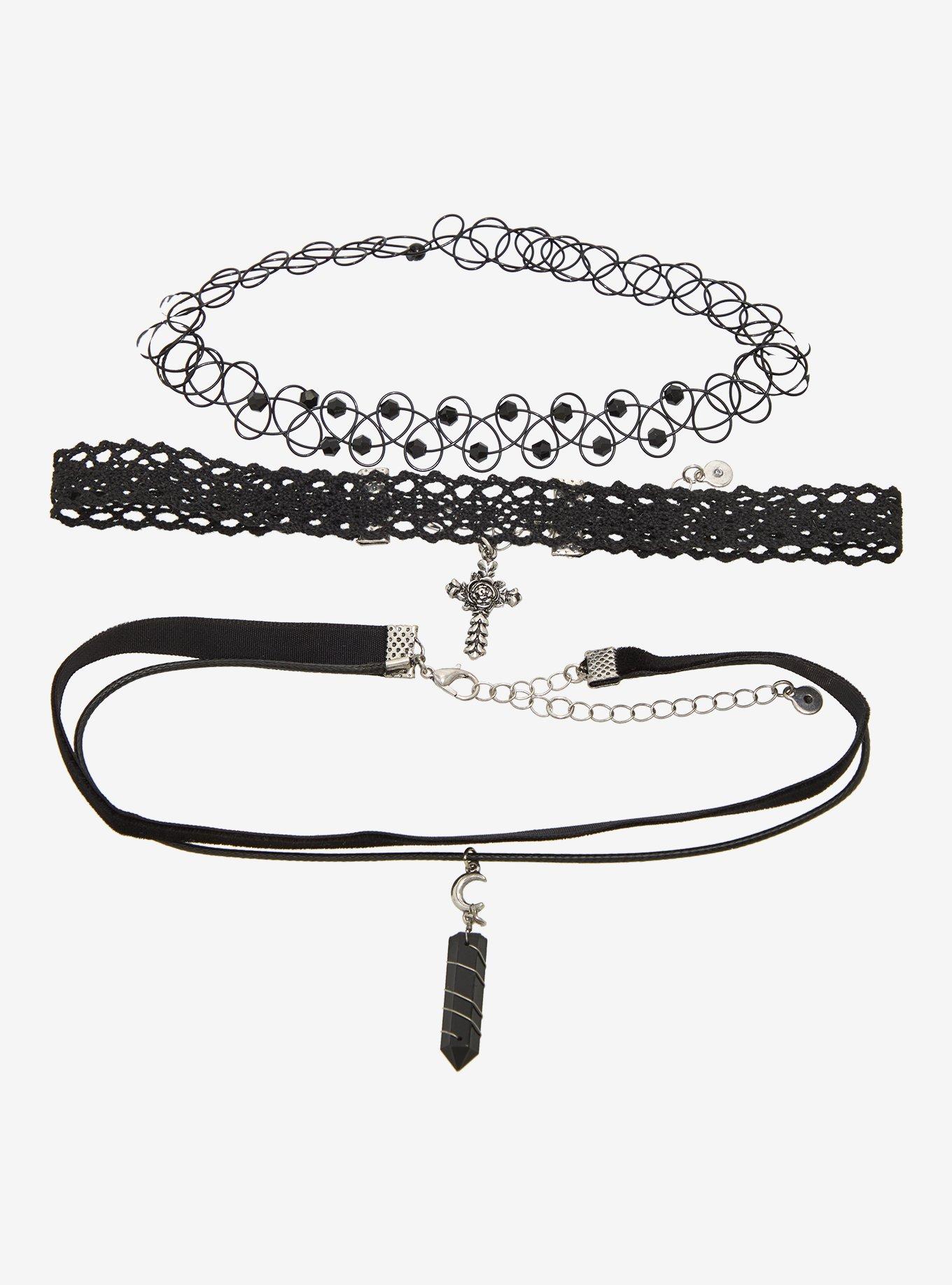 Thorn & Fable Cross Crystal Choker Set, , hi-res