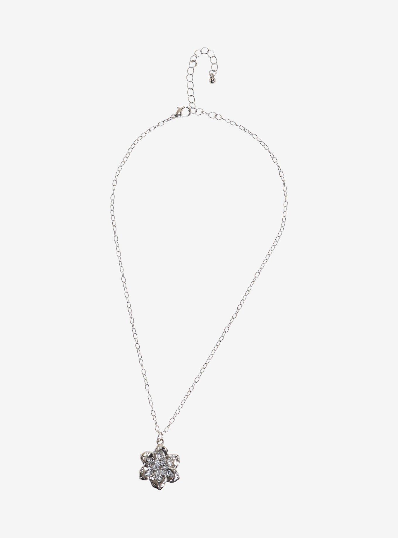 The Lord Of The Rings Galadriel Nenya Flower Necklace, , hi-res