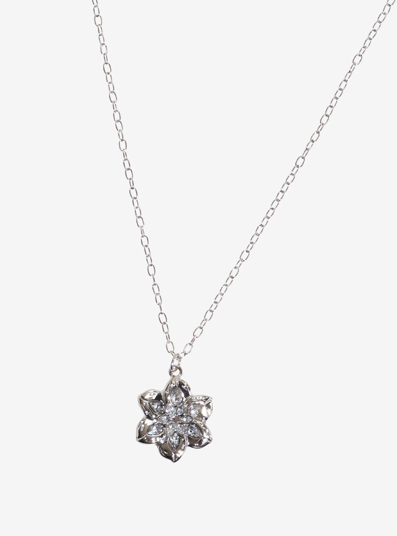The Lord Of The Rings Galadriel Nenya Flower Necklace, , alternate