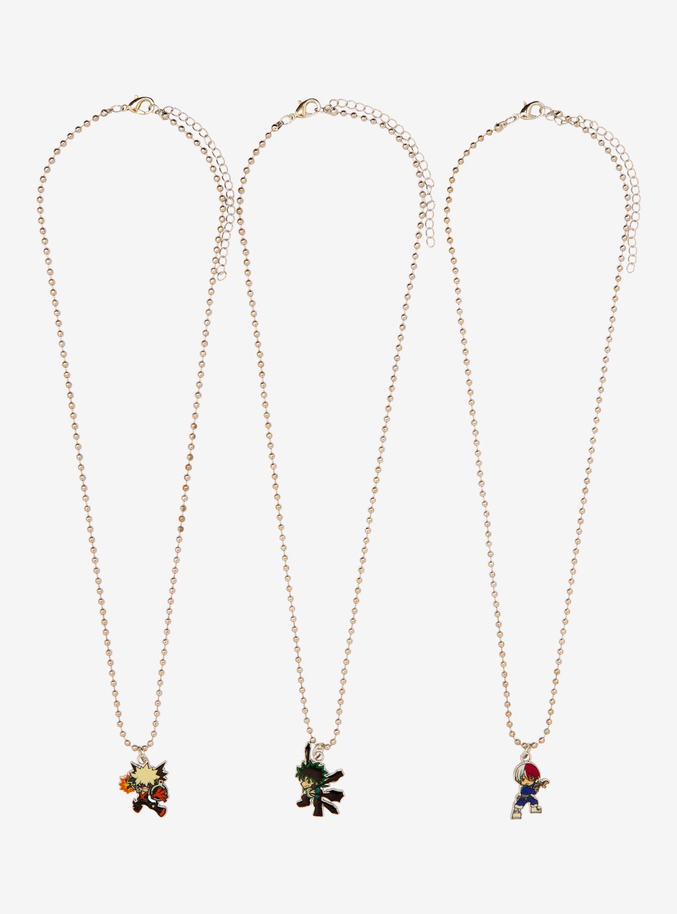 My Hero Academia Trio Best Friend Necklace Set, , hi-res