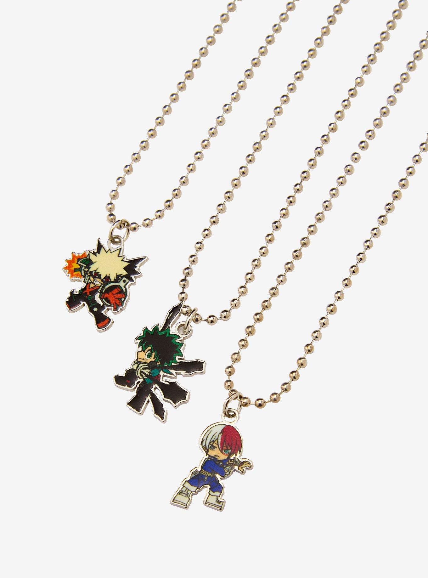 My Hero Academia Trio Best Friend Necklace Set, , alternate