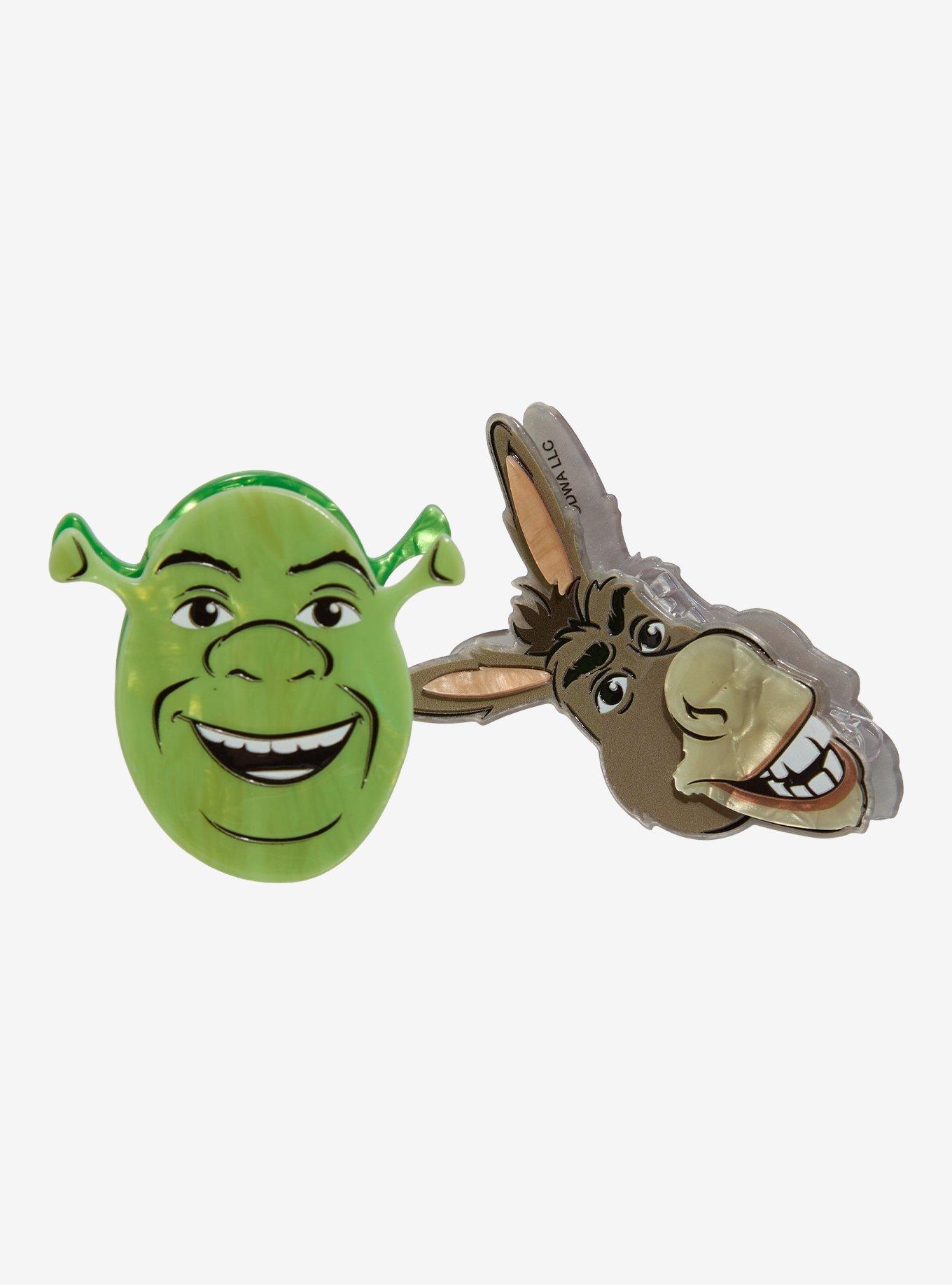 Shrek Donkey & Shrek Figural Claw Hair Clip Set, , hi-res