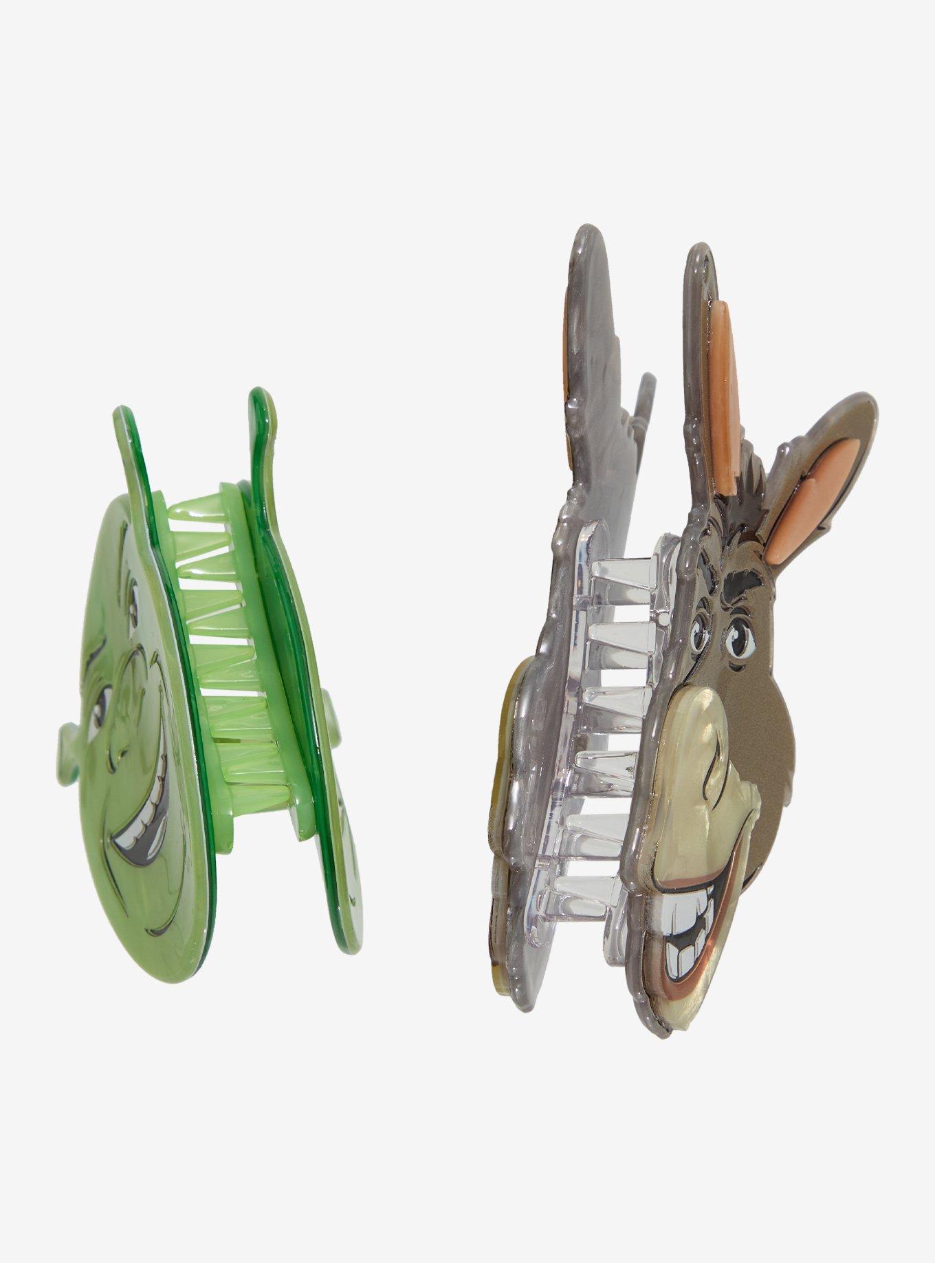 Shrek Donkey & Shrek Figural Claw Hair Clip Set, , alternate