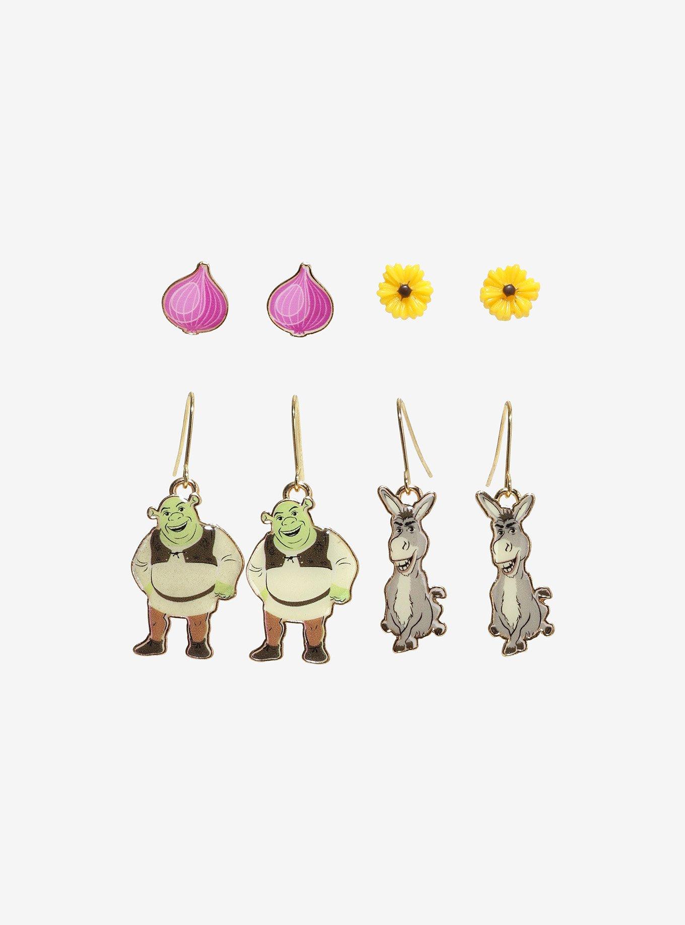 Shrek Donkey & Shrek Earring Set, , hi-res