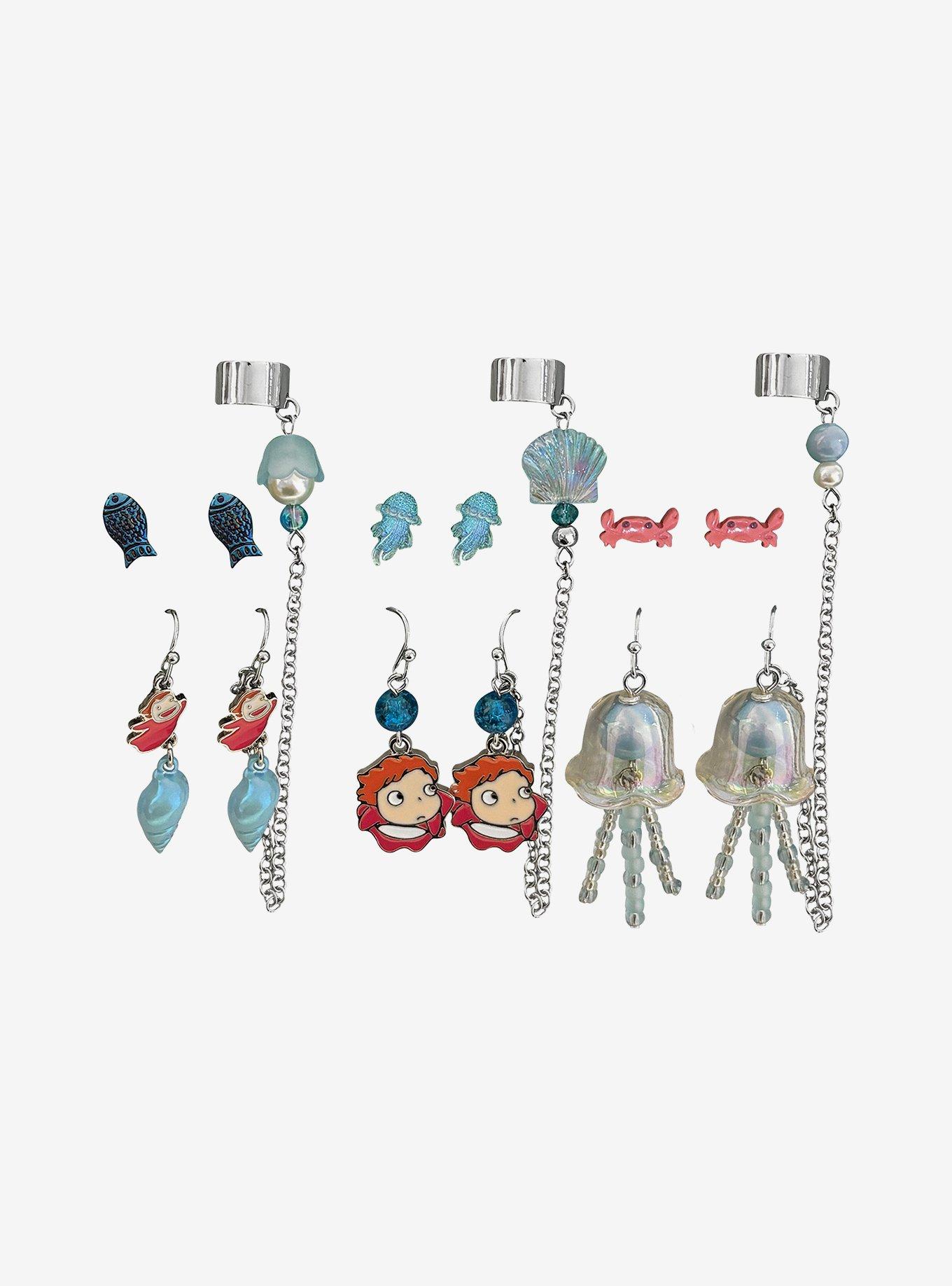 Her Universe Studio Ghibli® Ponyo Charm Cuff Earring Set, , hi-res