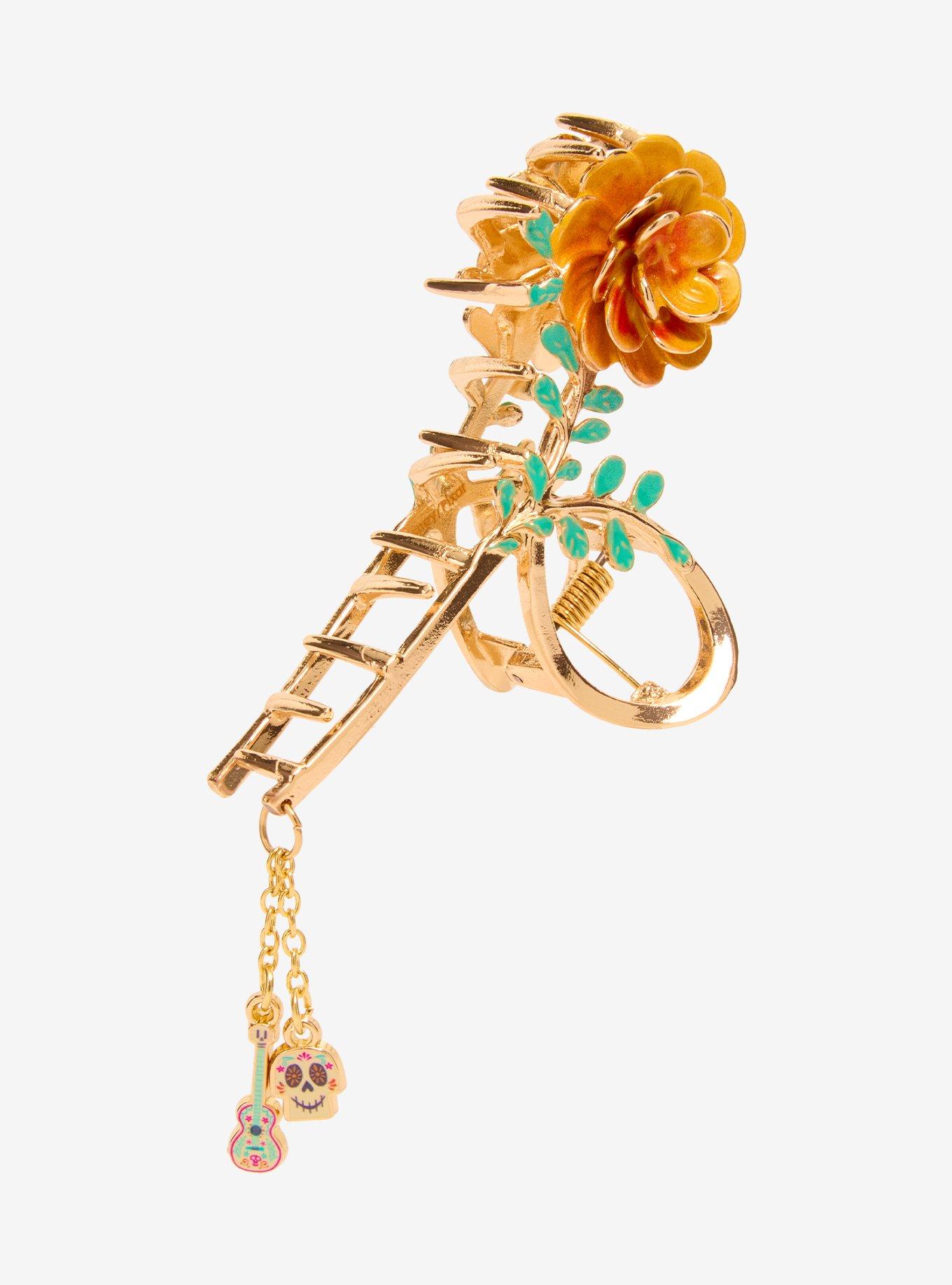 Disney Pixar Coco Marigold Charm Claw Hair Clip, , hi-res