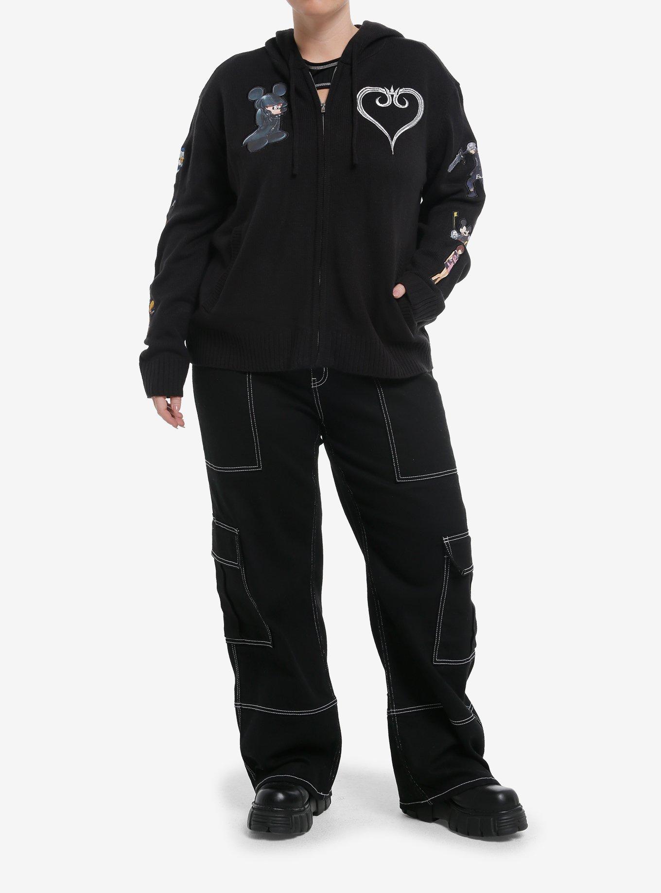 Disney Kingdom Hearts Character Patch Girls Hoodie Plus Size, MULTI, alternate